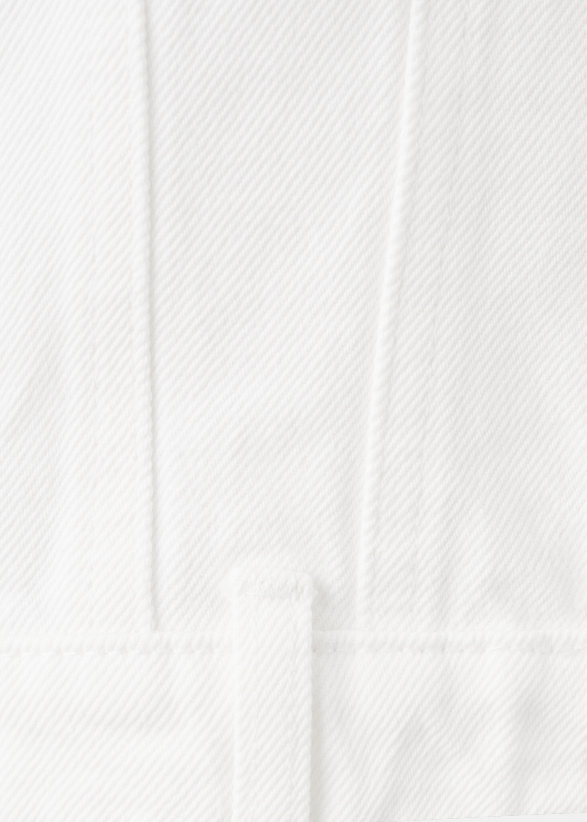 Basic denim jacket - Details of the article 0, White. Ref: 27085142-00.