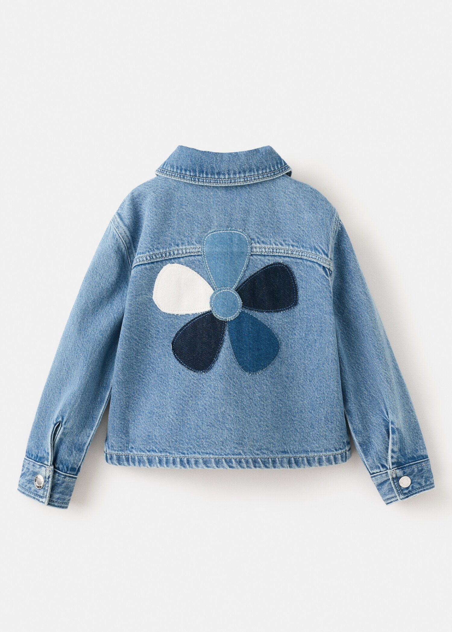 جاكيت دنيم بتفاصيل تطريز - الجهة الخلفية للمنتج