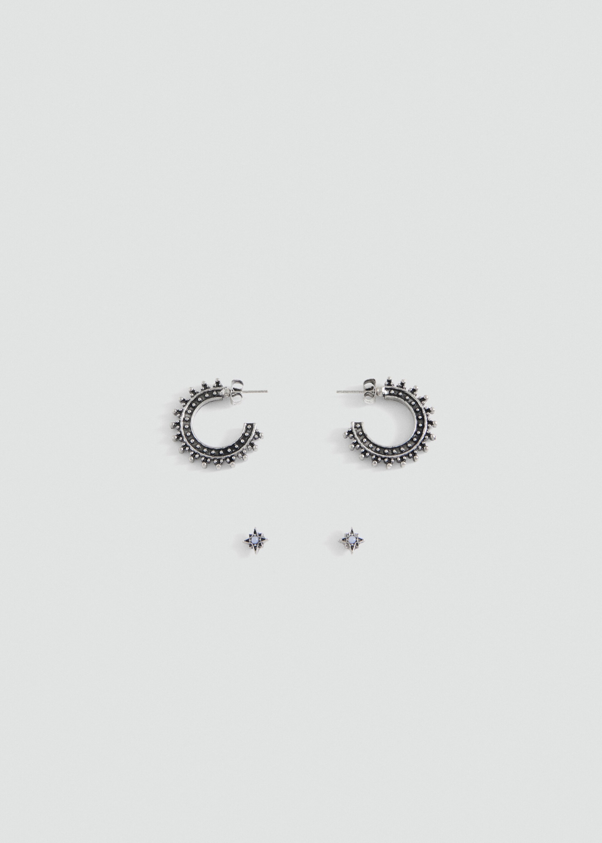 Pack of 2 mixed earrings - Article without model, Silver. Ref: 27085160-00.