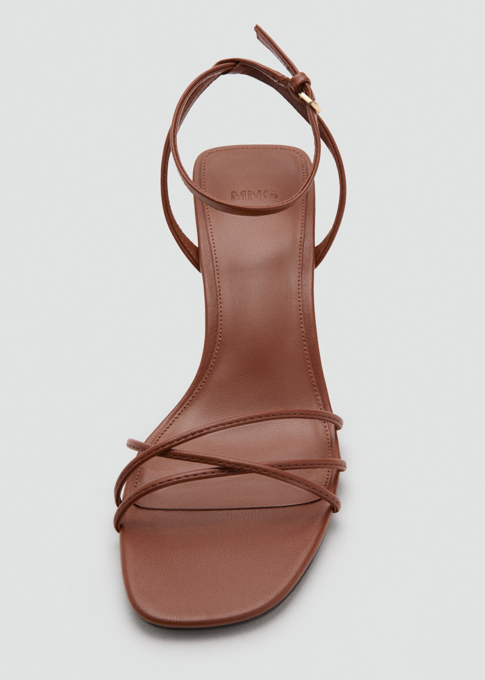 Riemchensandale mit Absatz - Detail des Artikels 3, Mittelbraun. Ref: 27085161-00.