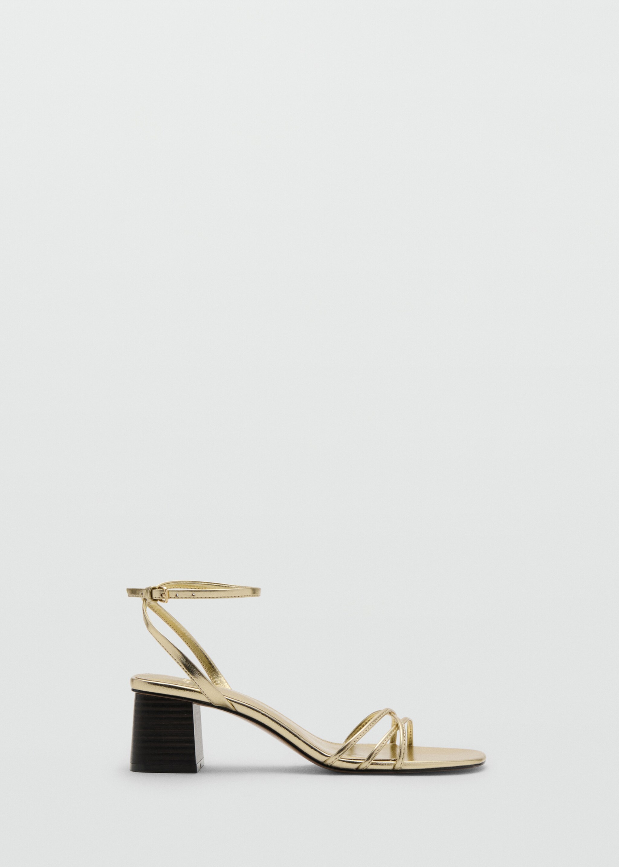 Heeled sandals with straps - Article without model, Gold. Ref: 27085161-00.
