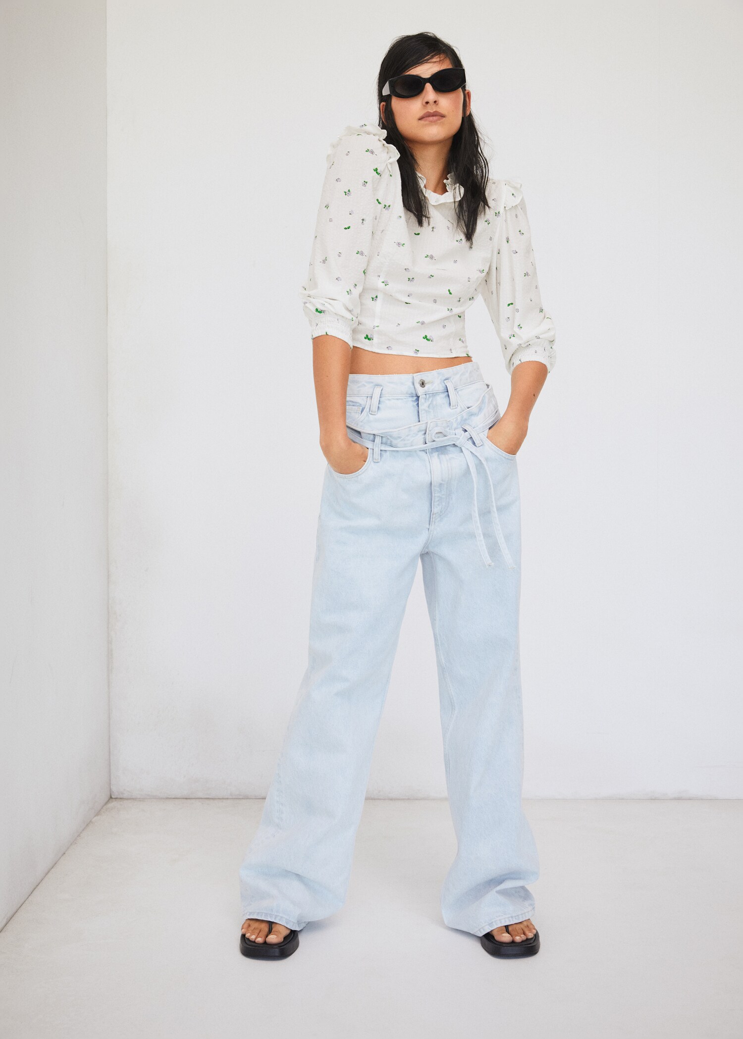 Blouse imprimée manches bouffantes - Détail de l'article 6