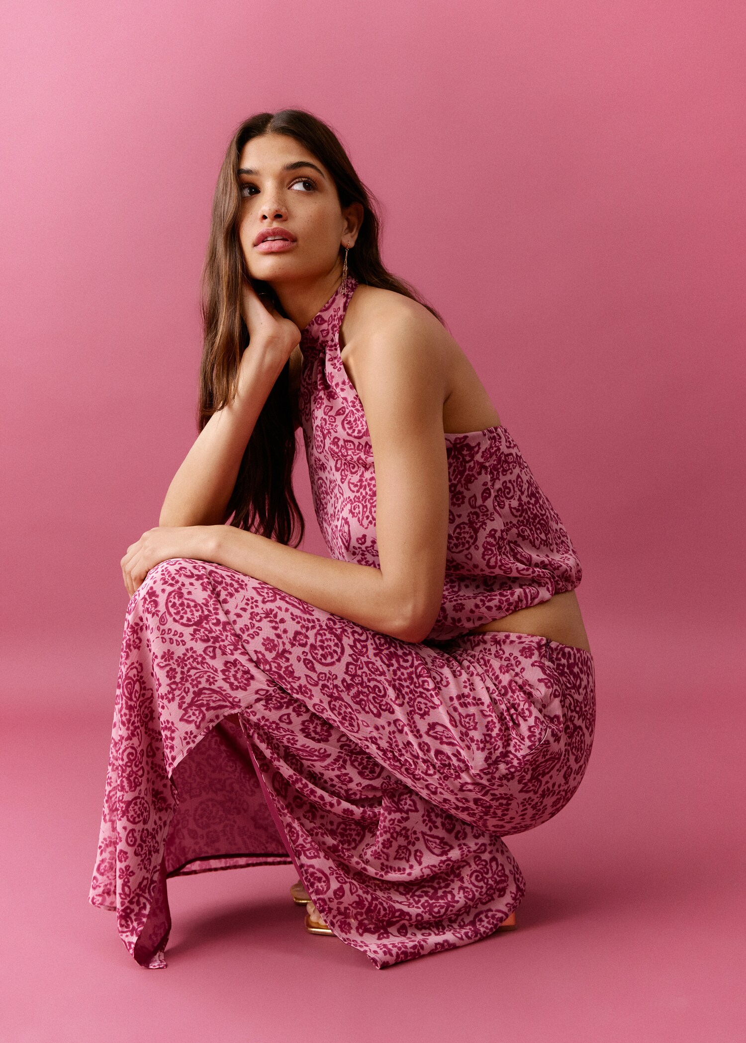 Long skirt with side slit - Details of the article 2