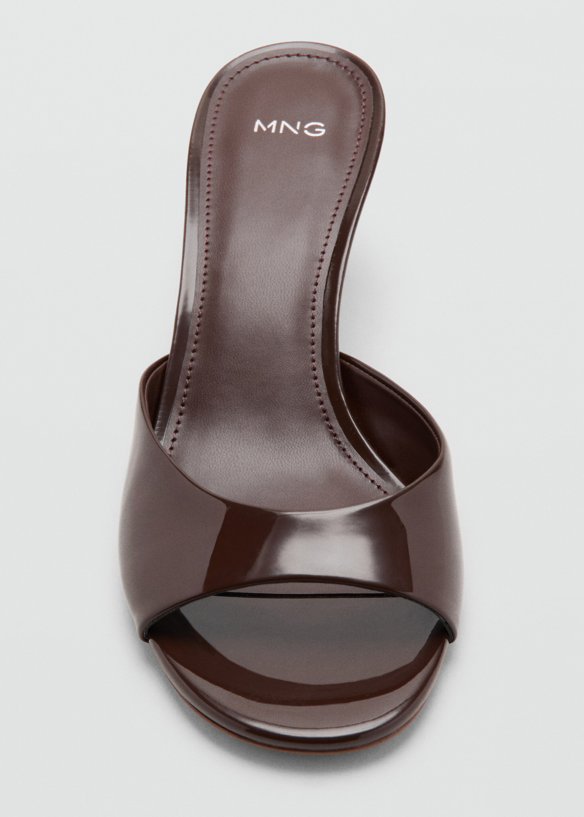 Pointed heel sandals - Details of the article 2, Chocolate. Ref: 27085814-00.