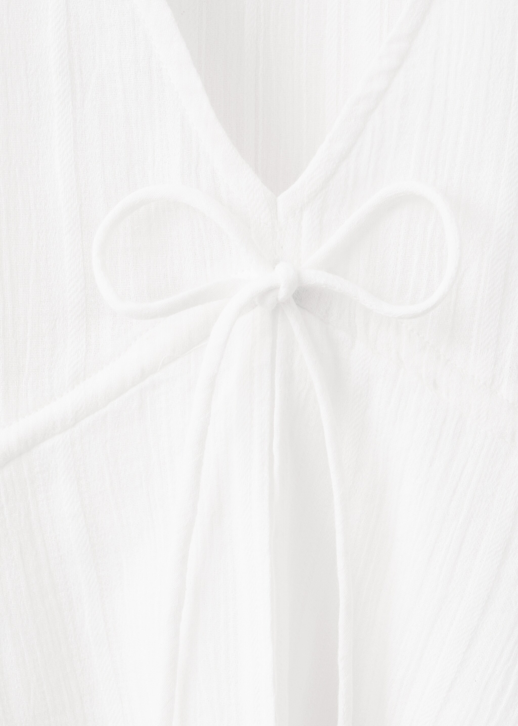 Chemisier détail nœud - Détail de l'article 8, Blanc cassé. Ref: 27085815-00.