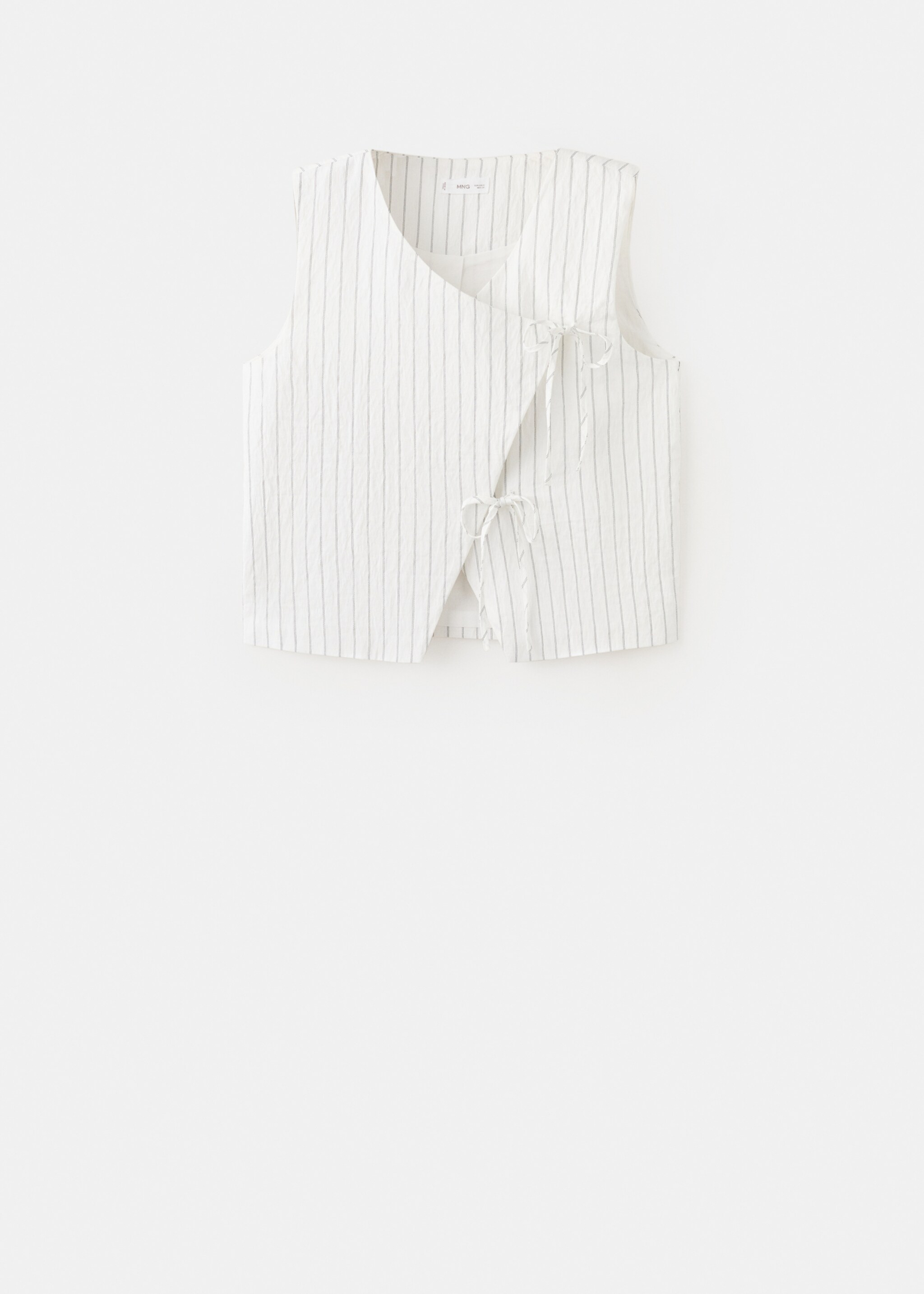 Chaleco rayas cierre lazo - Article sense model, Blanc trencat. Ref: 27085816-00.