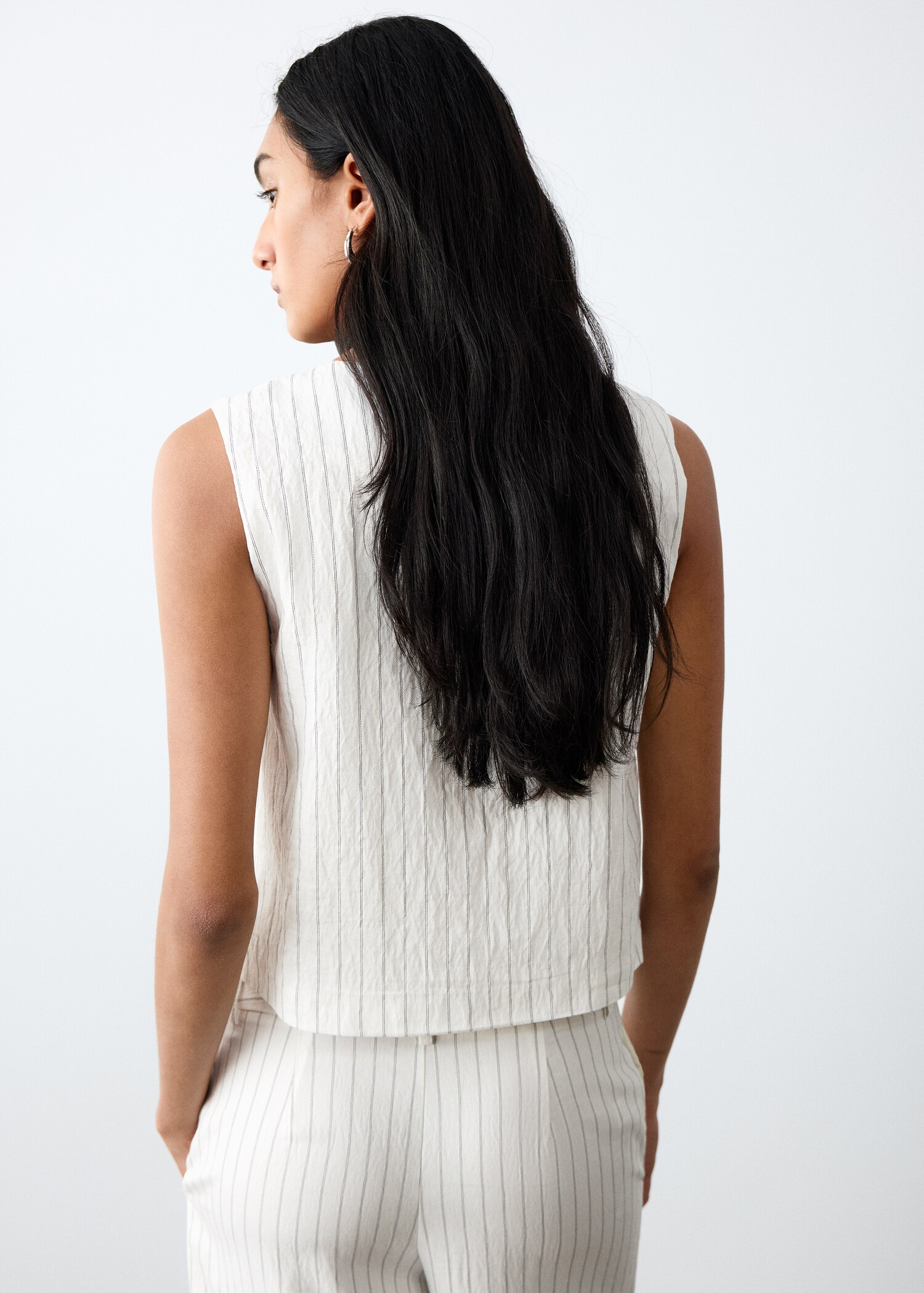 Chaleco rayas cierre lazo - Revers de l'article