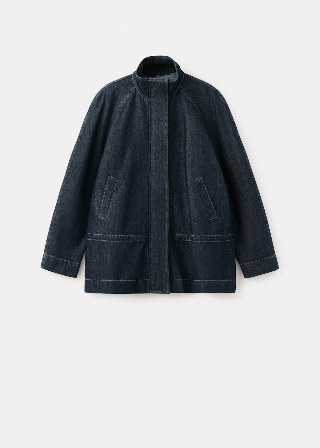 Gathered-waist denim parka - image 2