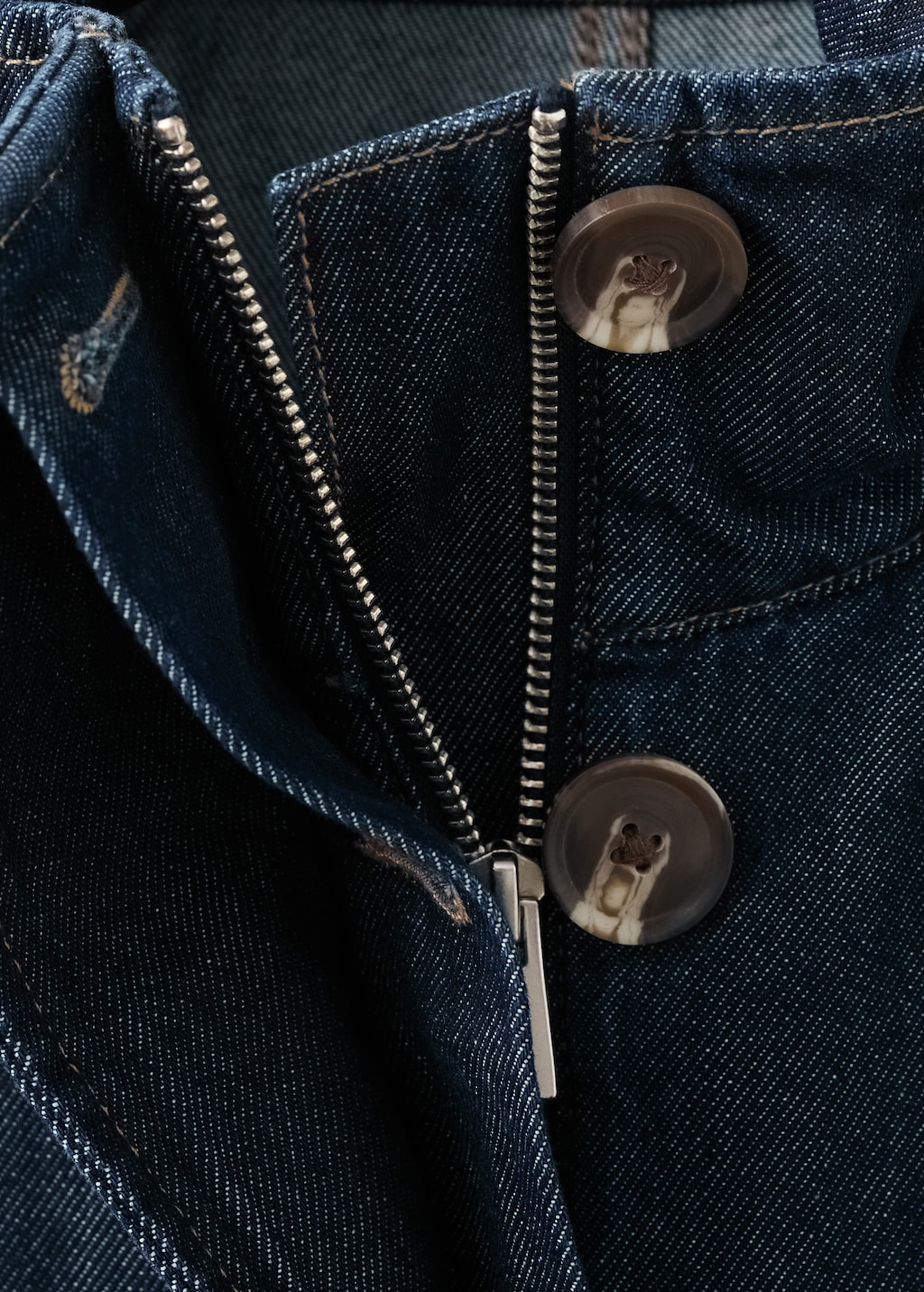 Gathered-waist denim parka - image 5