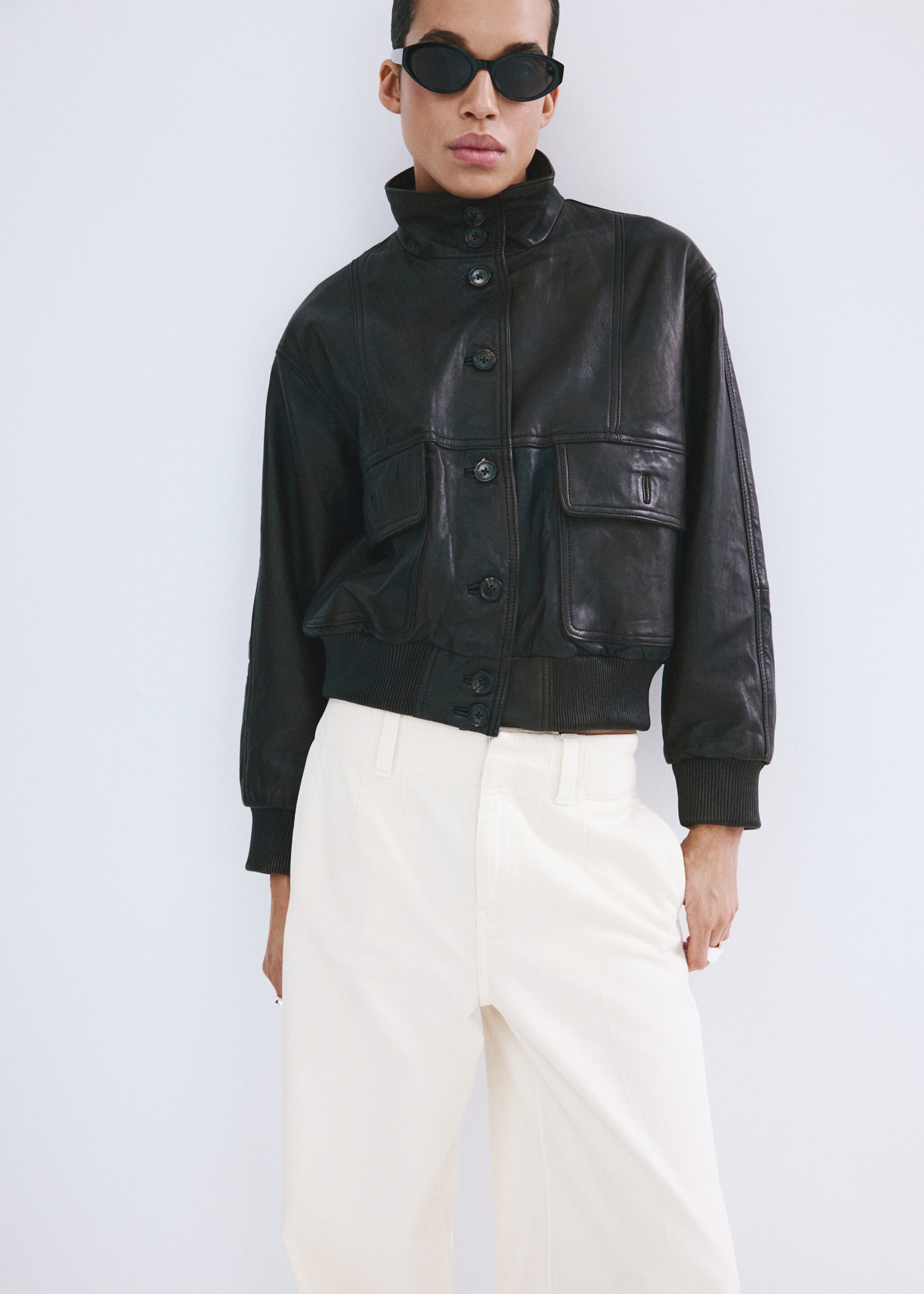 Wide leg mid-rise jeans - Details of the article 1, Off White. Ref: 27085822-00.