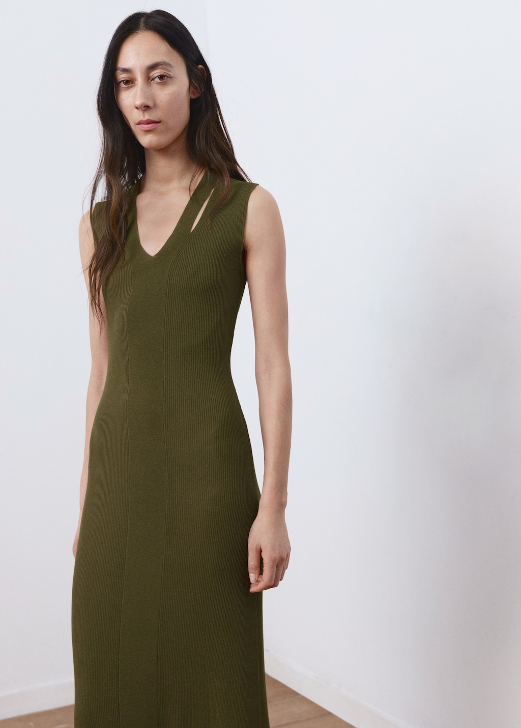 Mango Fine-knit flared dress