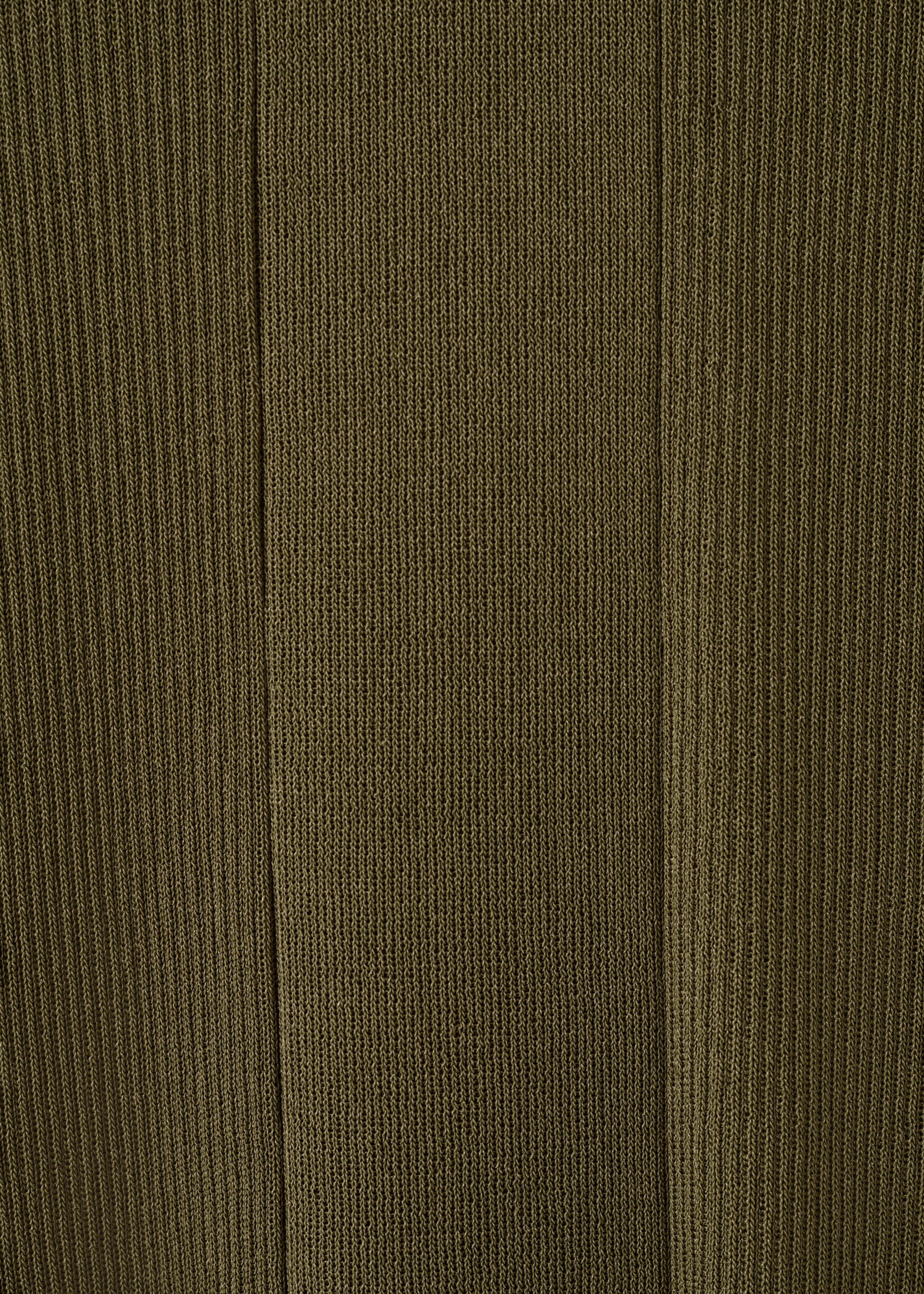 Fine-knit flared dress - Details of the article 8, Khaki. Ref: 27085823-00.