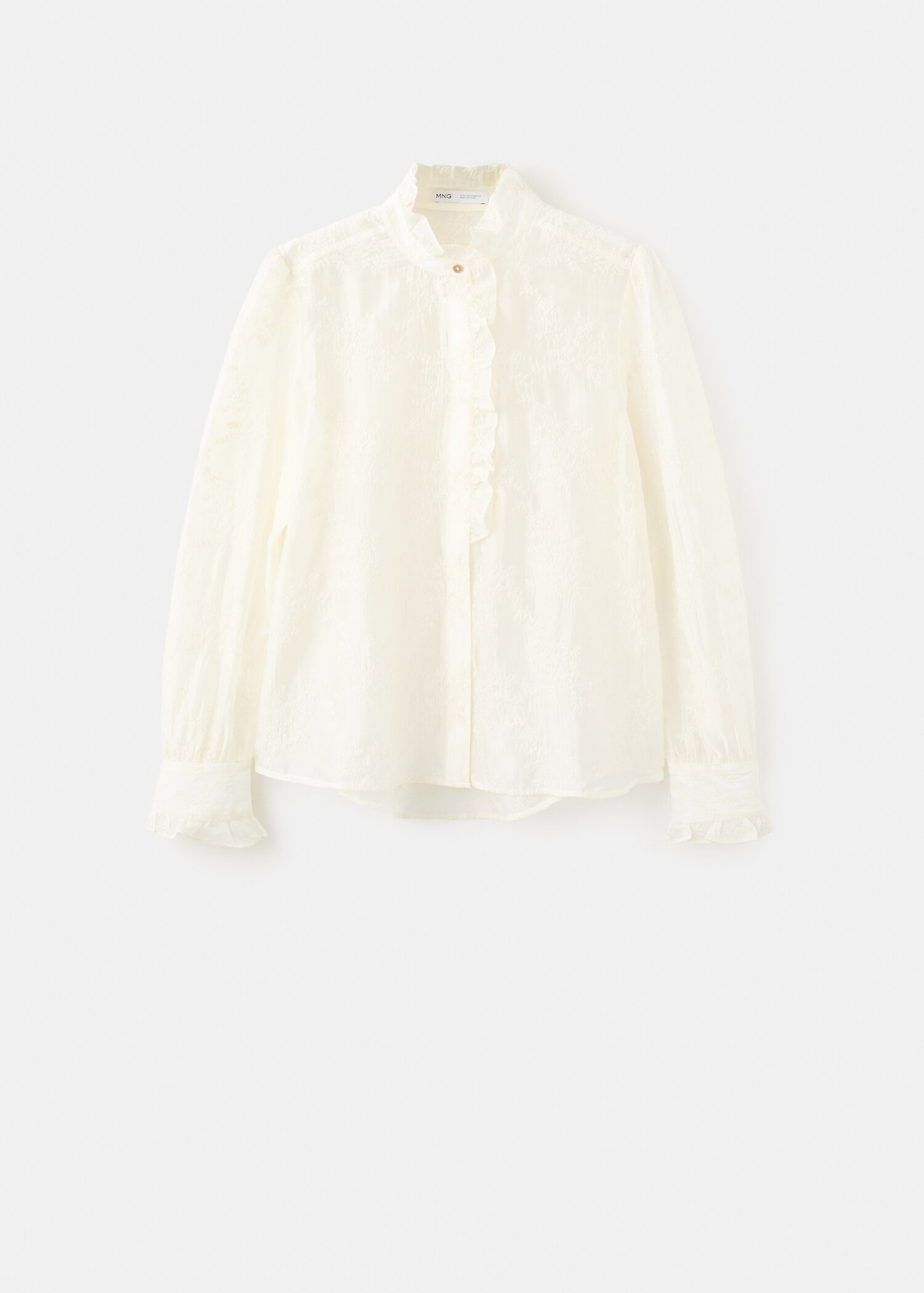 Lyocell blouse with floral embroidery - Article without model