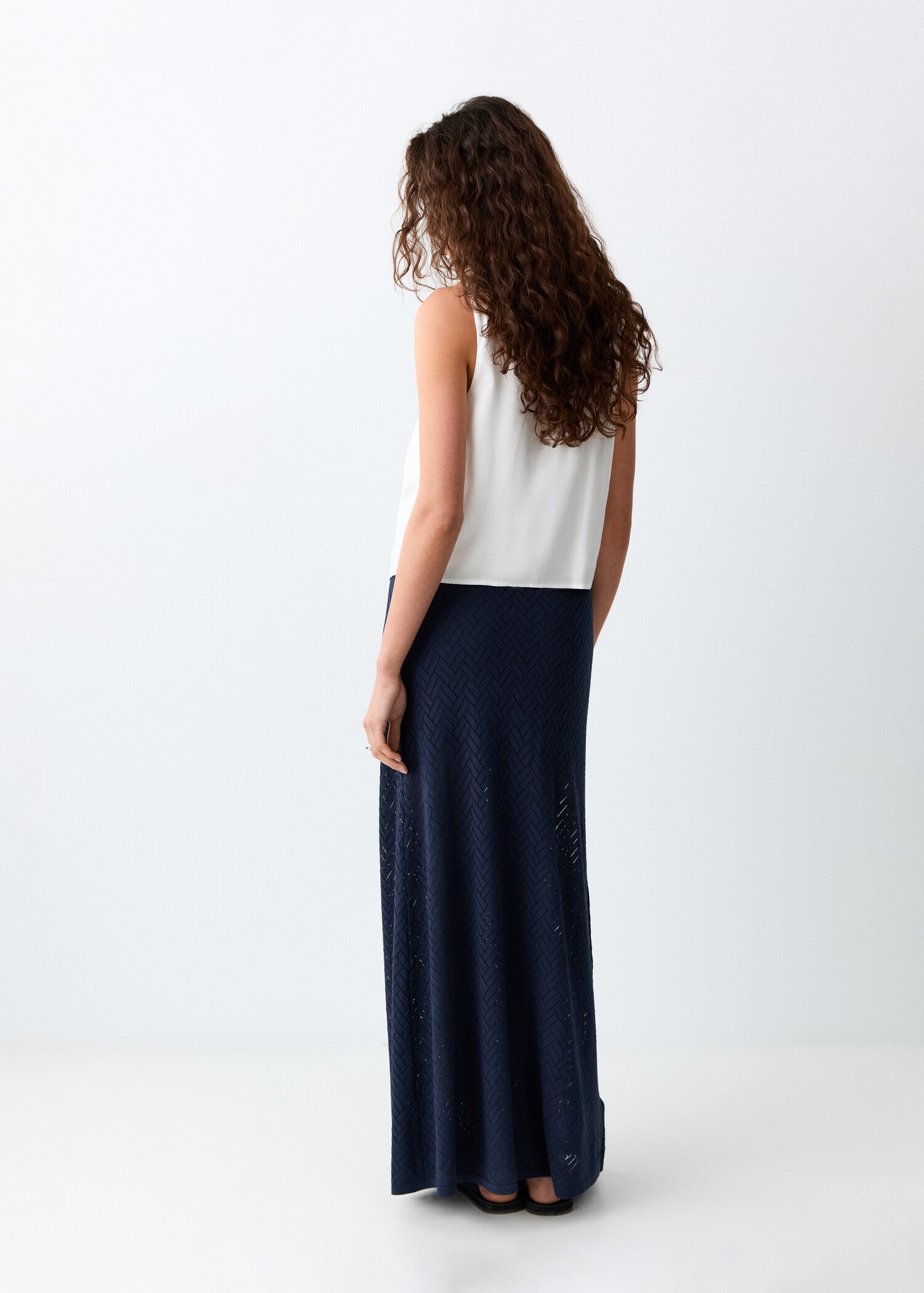 Falda larga punto - Reverso del artículo