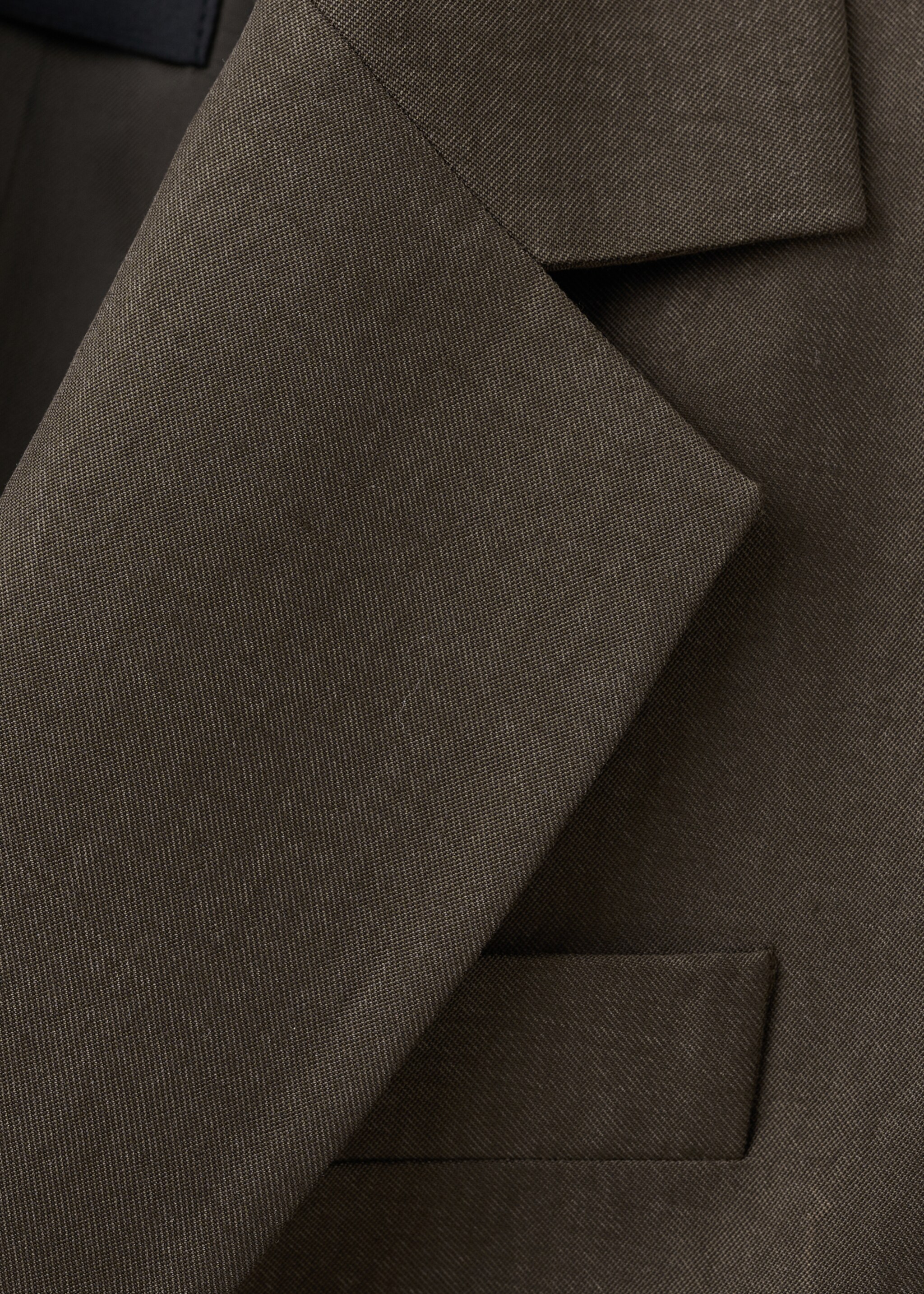 Straight-fit lyocell suit jacket - Details of the article 0, Chocolate. Ref: 27085832-00.
