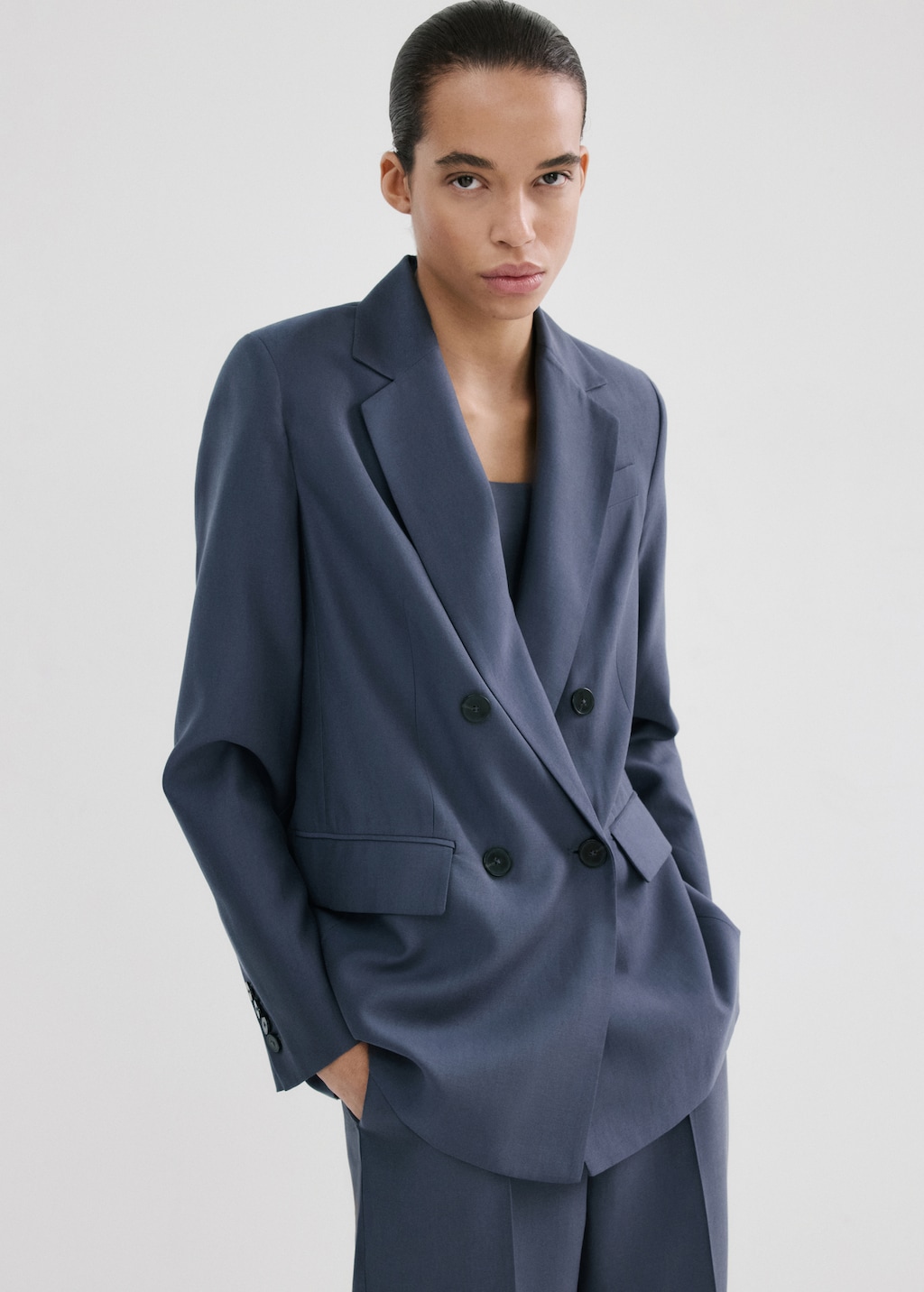 Mango Straight-fit lyocell suit blazer