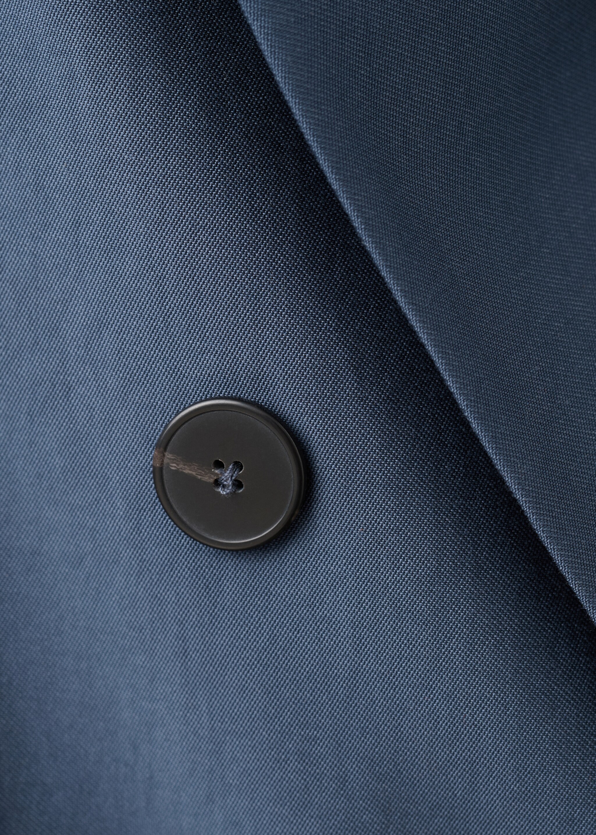 Straight-fit lyocell suit jacket - Details of the article 0, Blue. Ref: 27085832-00.