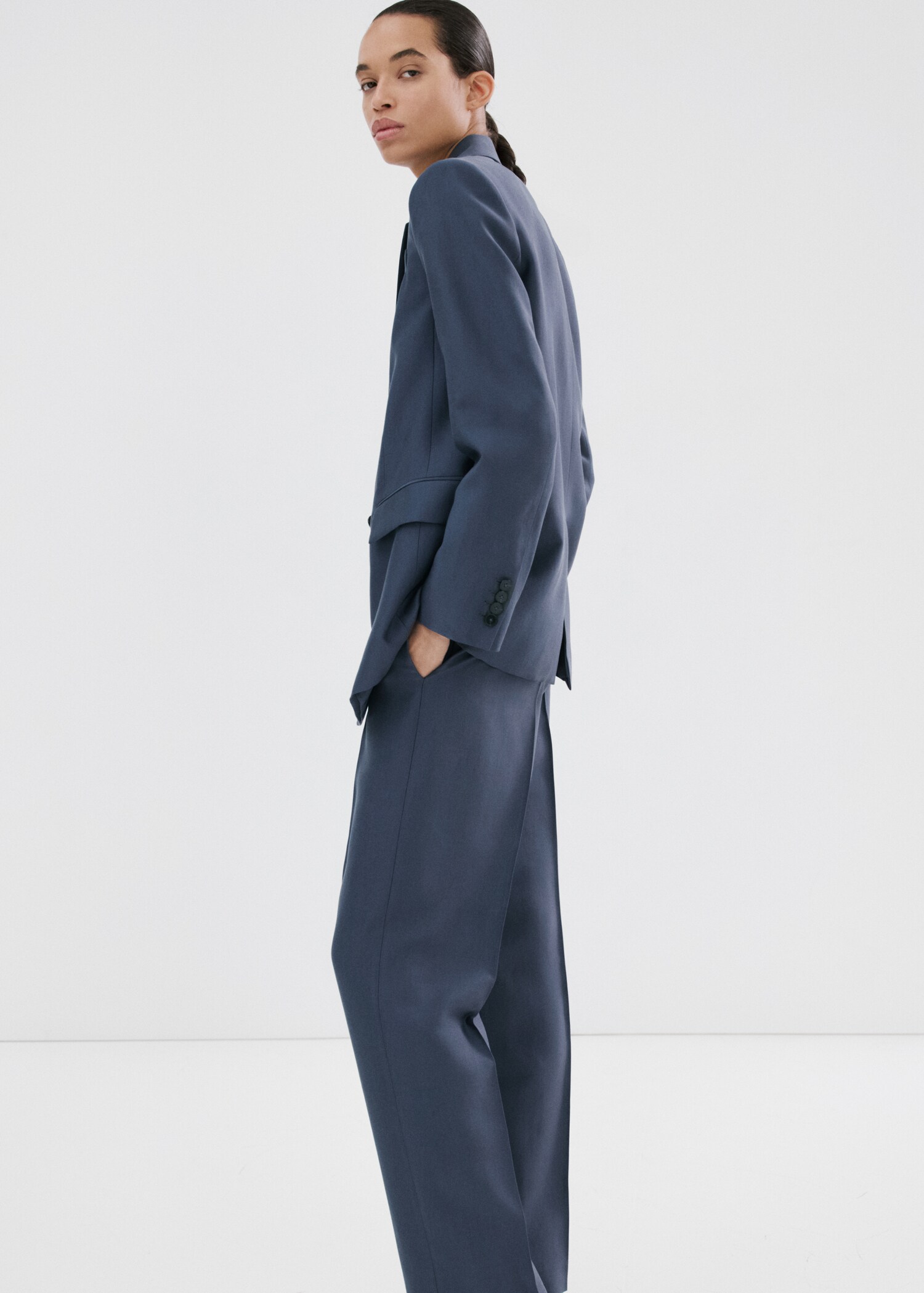 Straight-fit lyocell suit jacket - Details of the article 2
