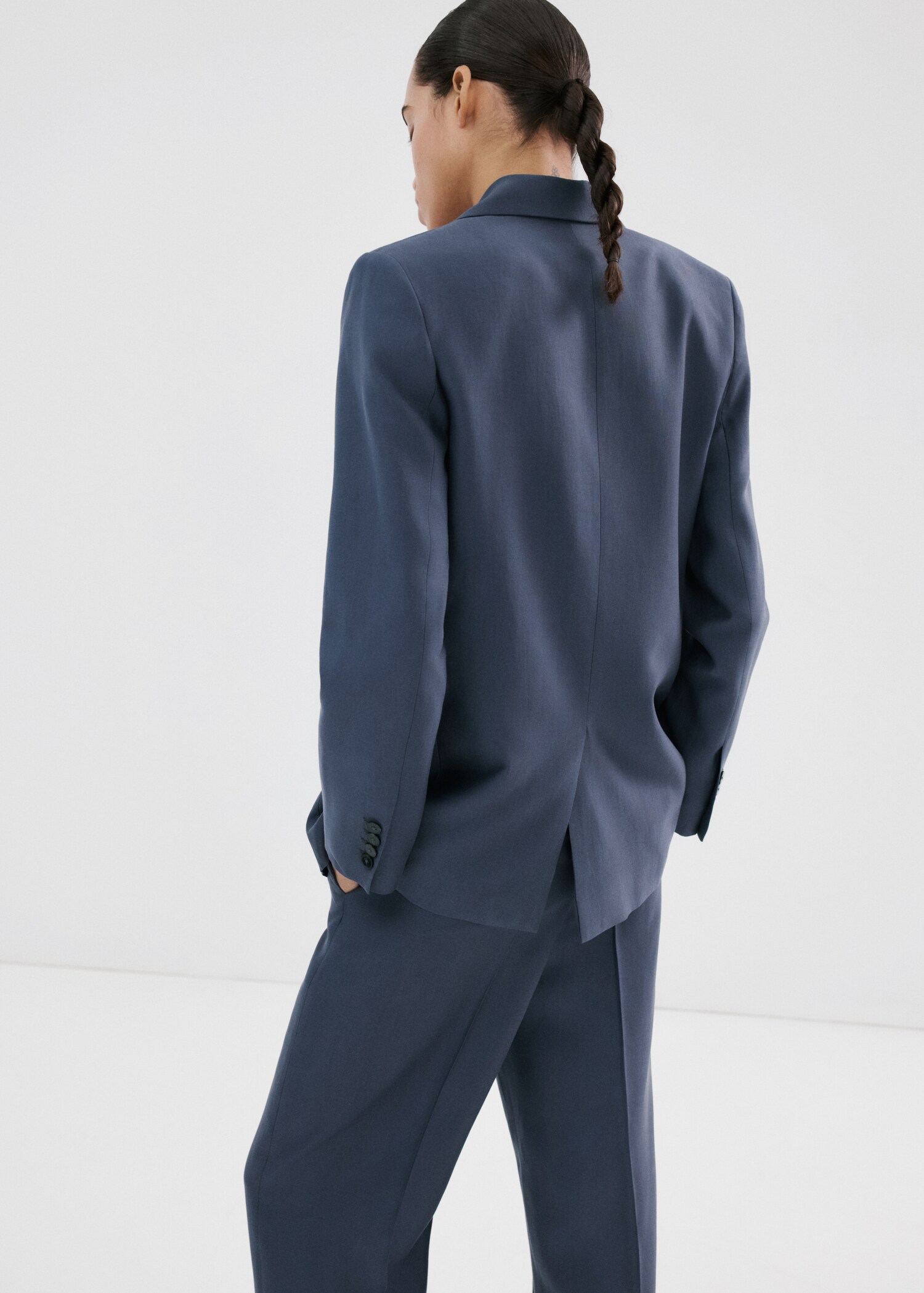 Straight-fit lyocell suit jacket - Reverse of the article