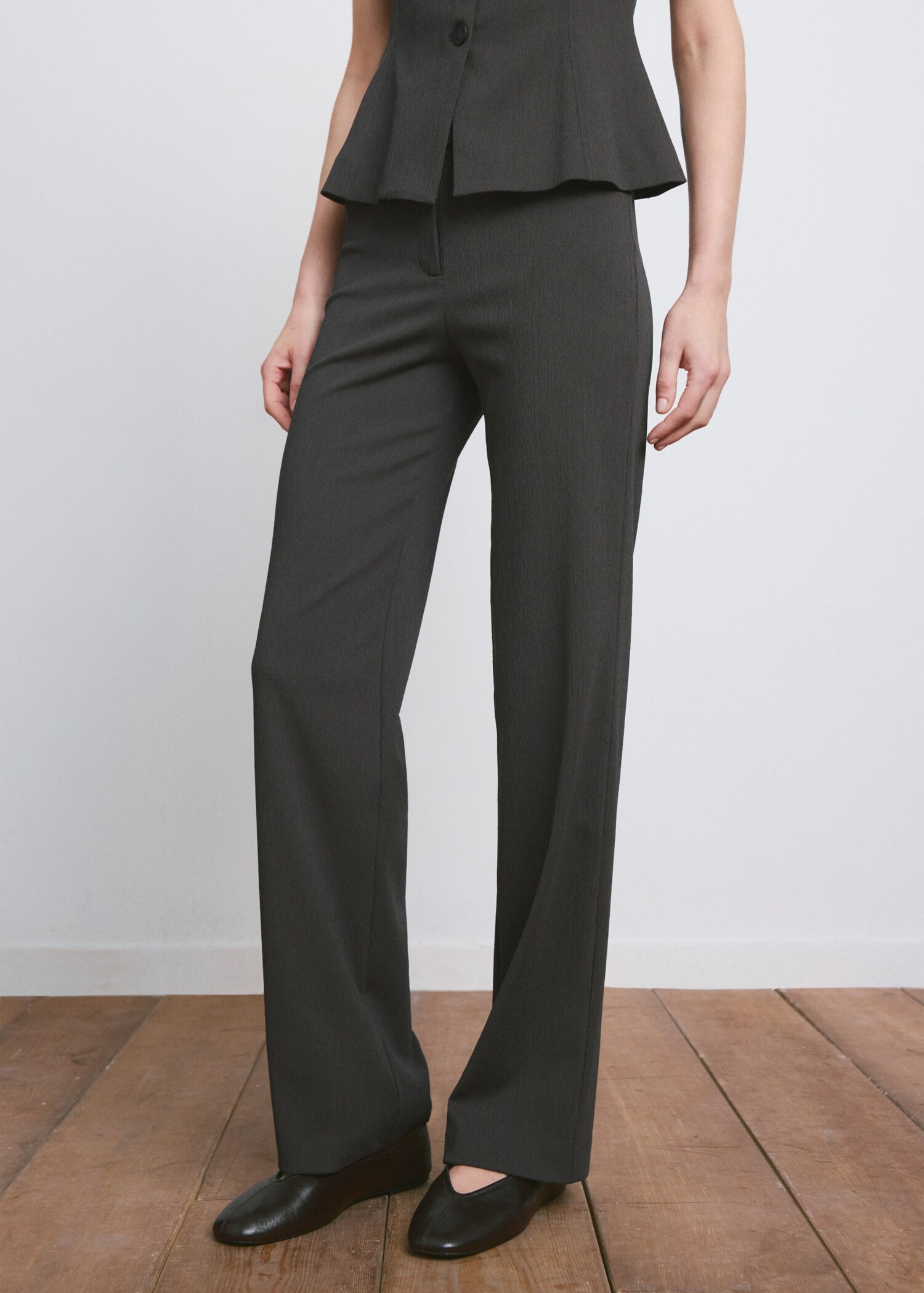 Straight mid-rise trousers - Medium plane