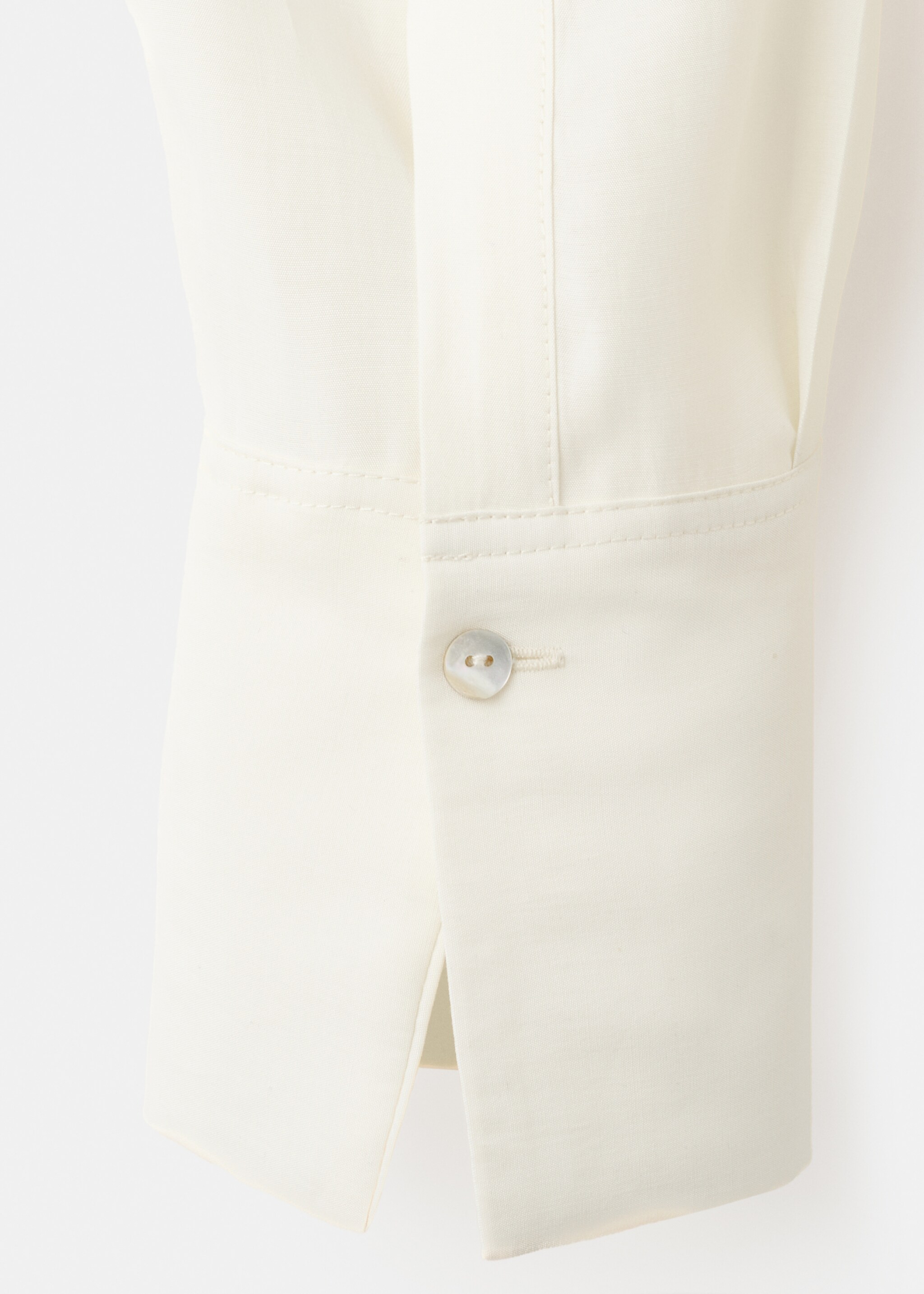 Scarf collar blouse - Details of the article 0, Ecru. Ref: 27085834-00.