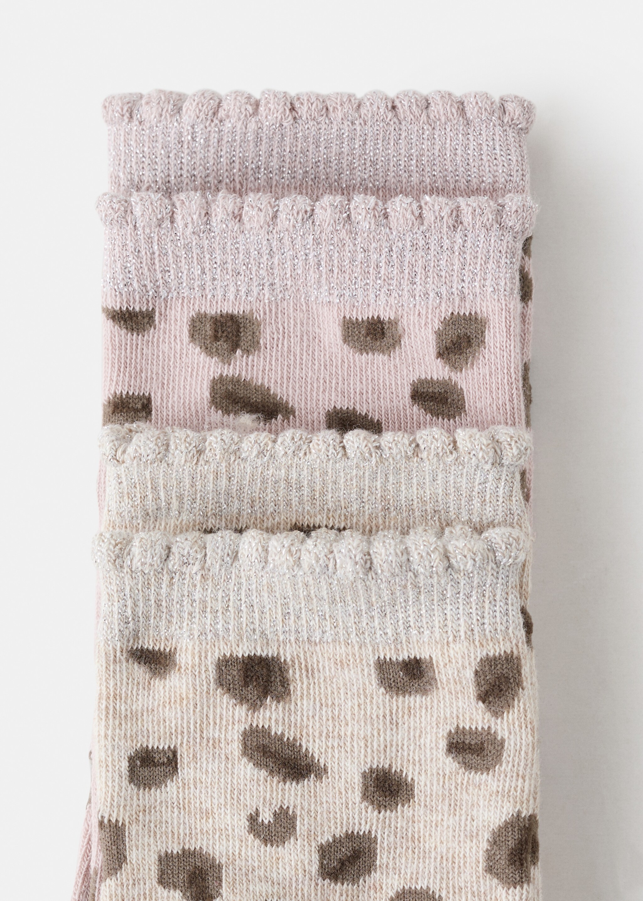 2 pack patterned socks - Details of the article 8, Medium Brown. Ref: 27085836-00.