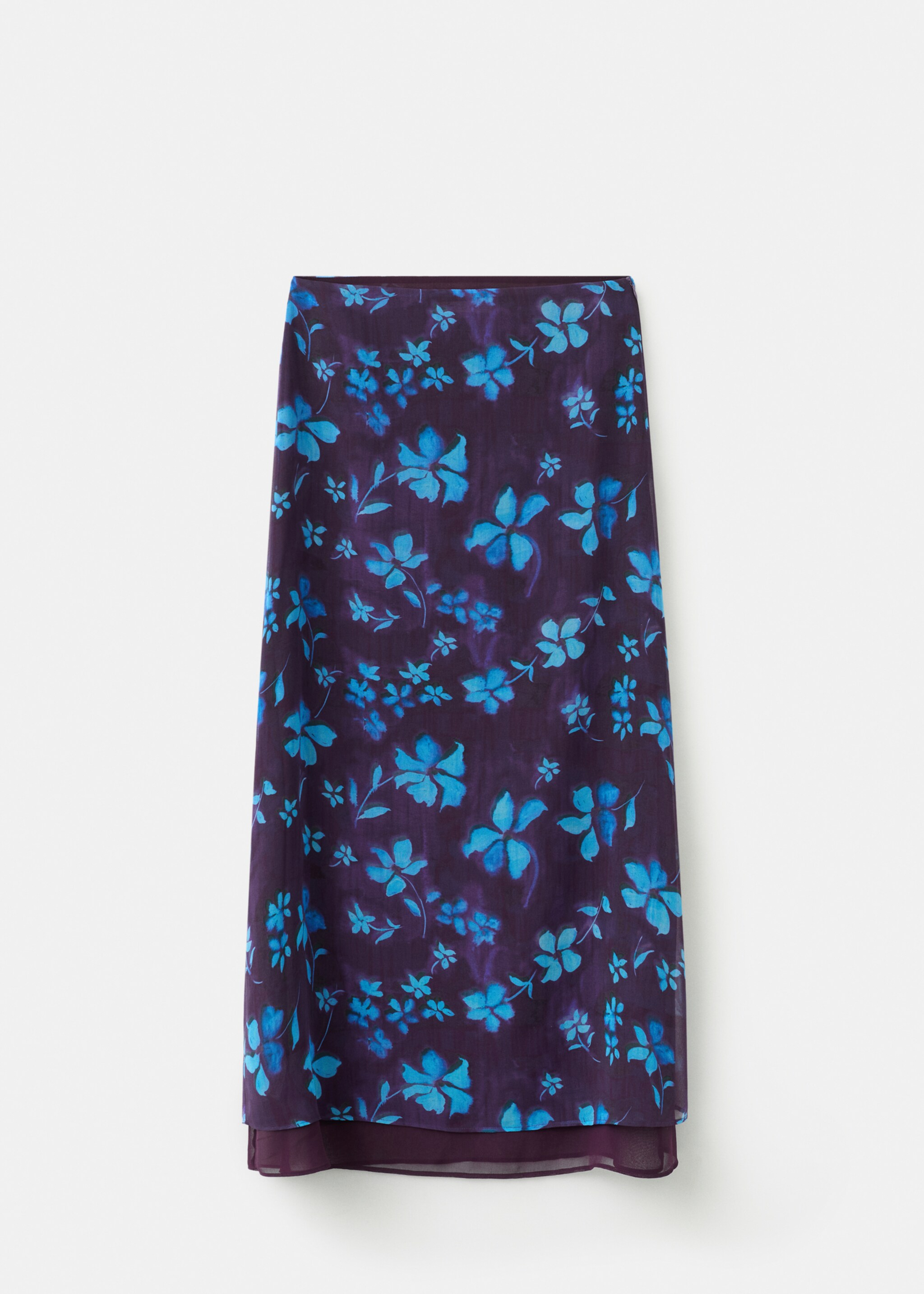 Floral print skirt - Article without model, Purple. Ref: 27085837-00.