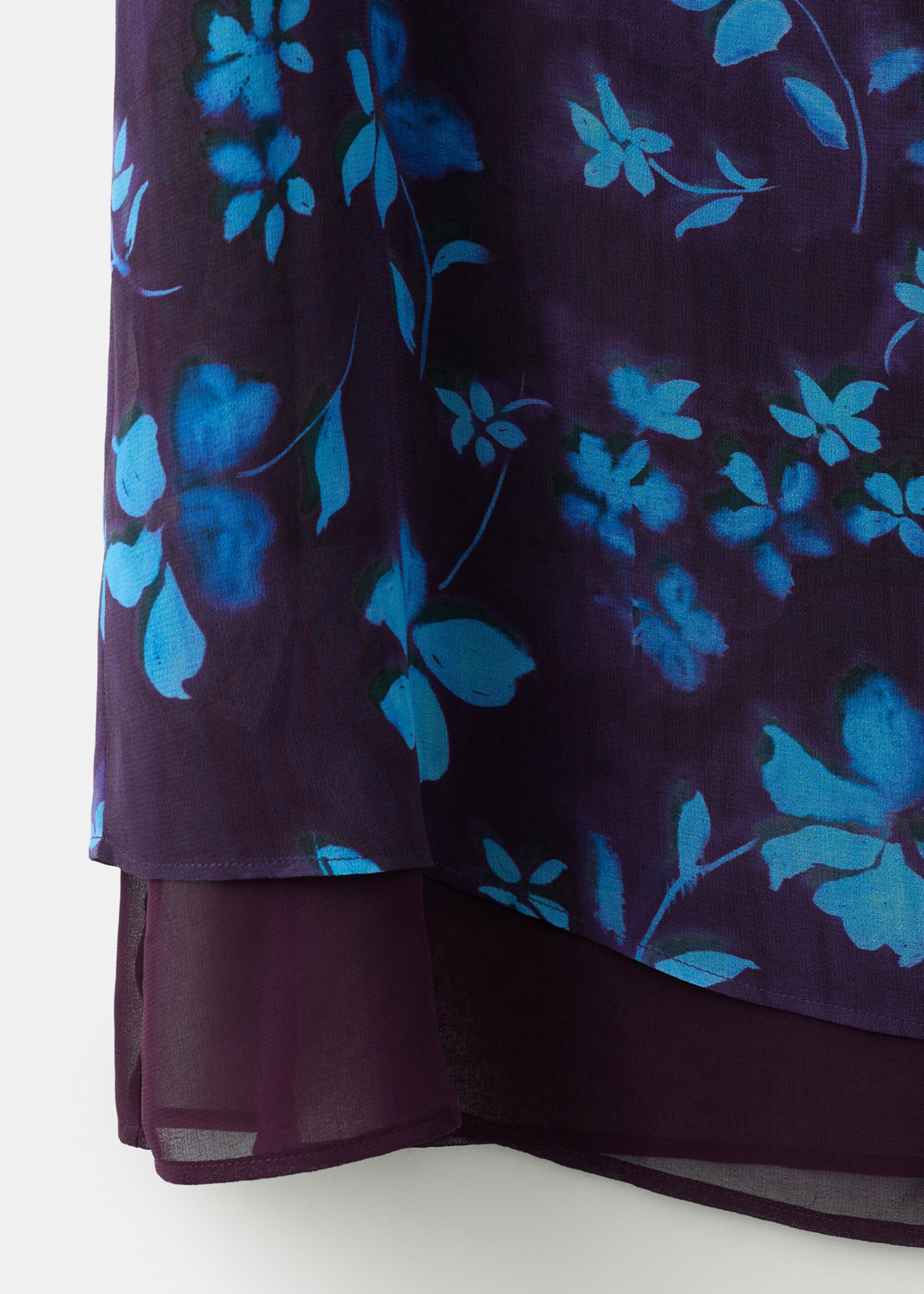 Floral print skirt - Details of the article 0, Purple. Ref: 27085837-00.