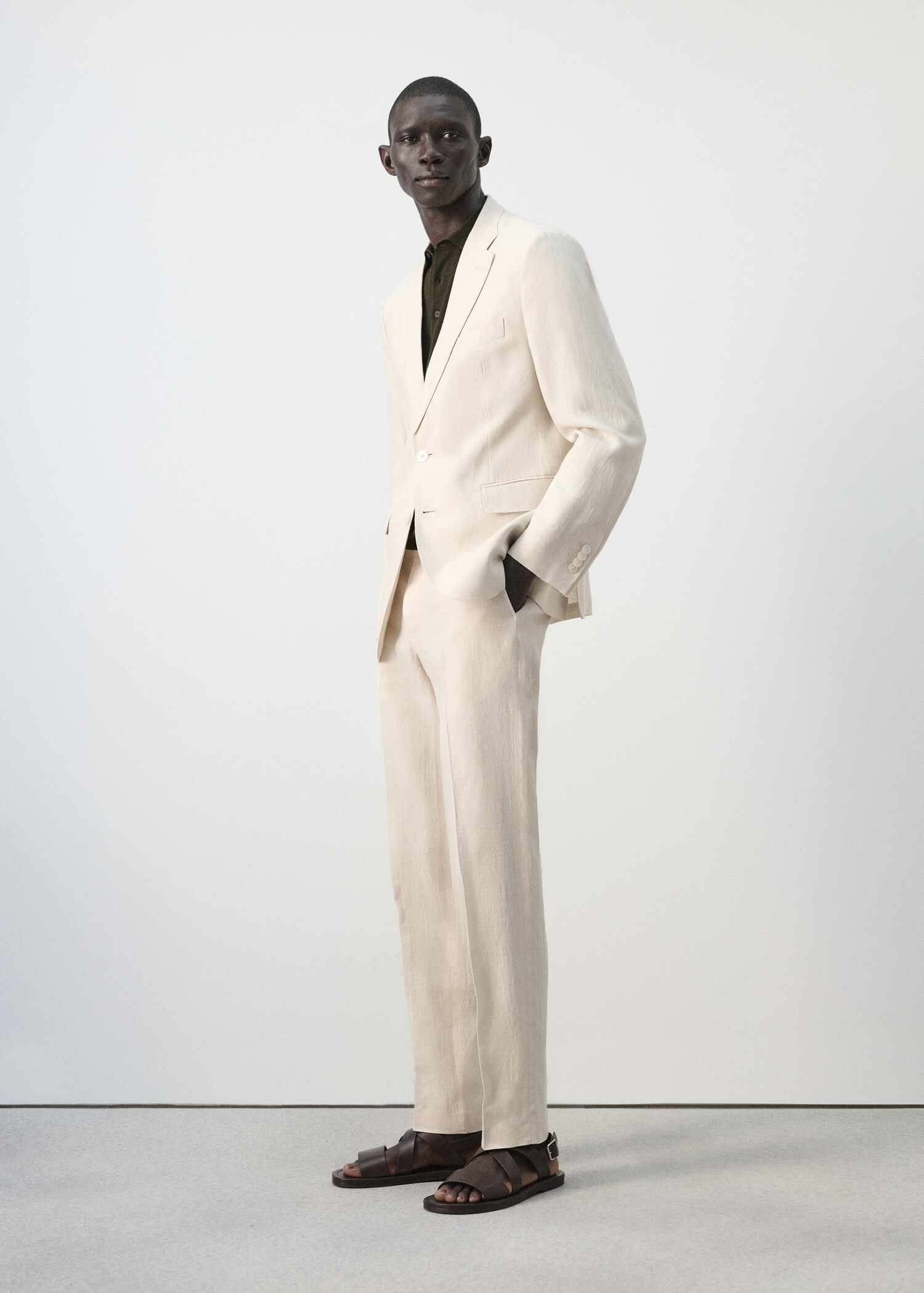 Pantalón traje Amalfi 100% lino slim fit - Detalle del artículo 2