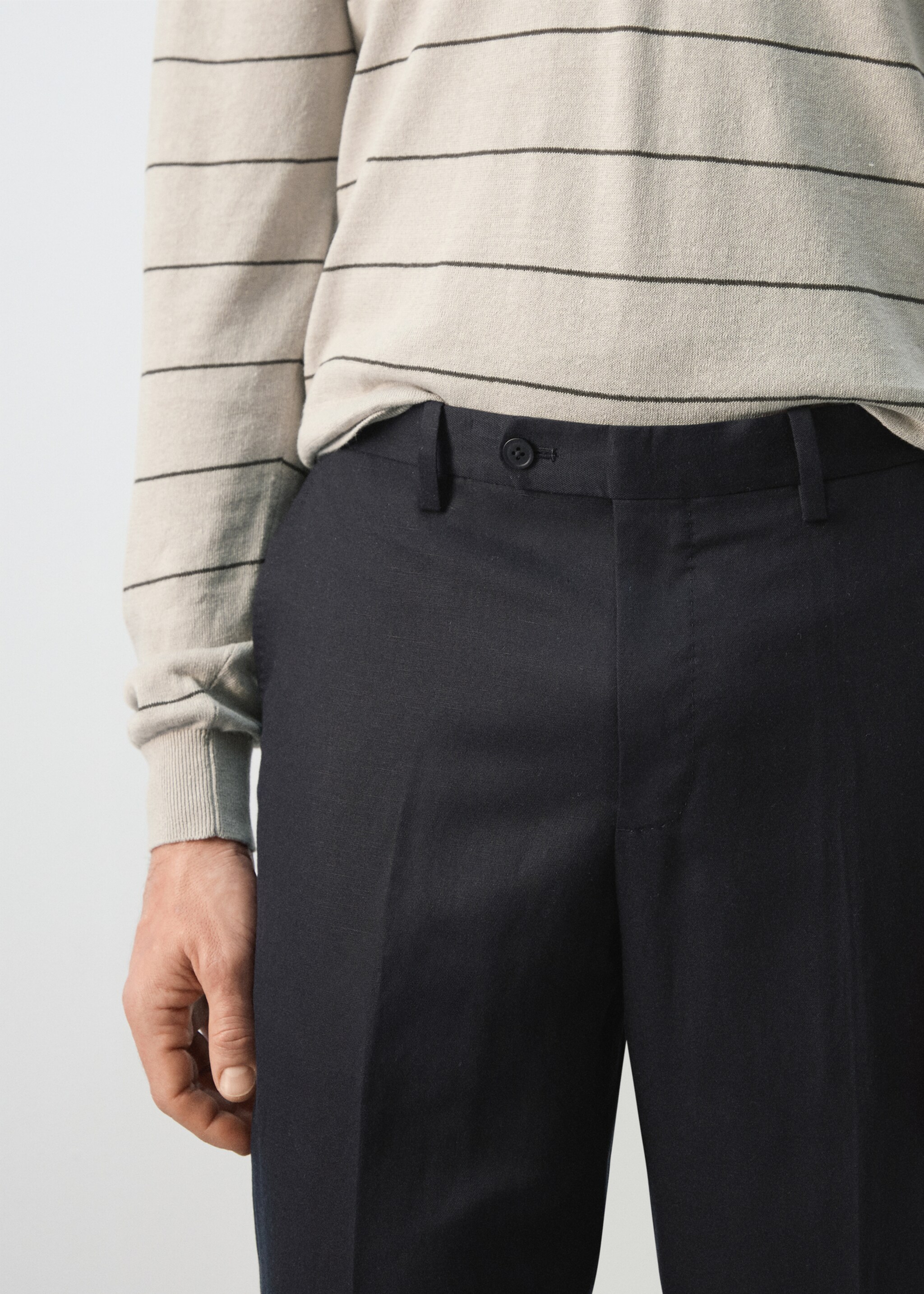 Amalfi slim fit suit trousers - Details of the article 1, Navy. Ref: 27085930-00.