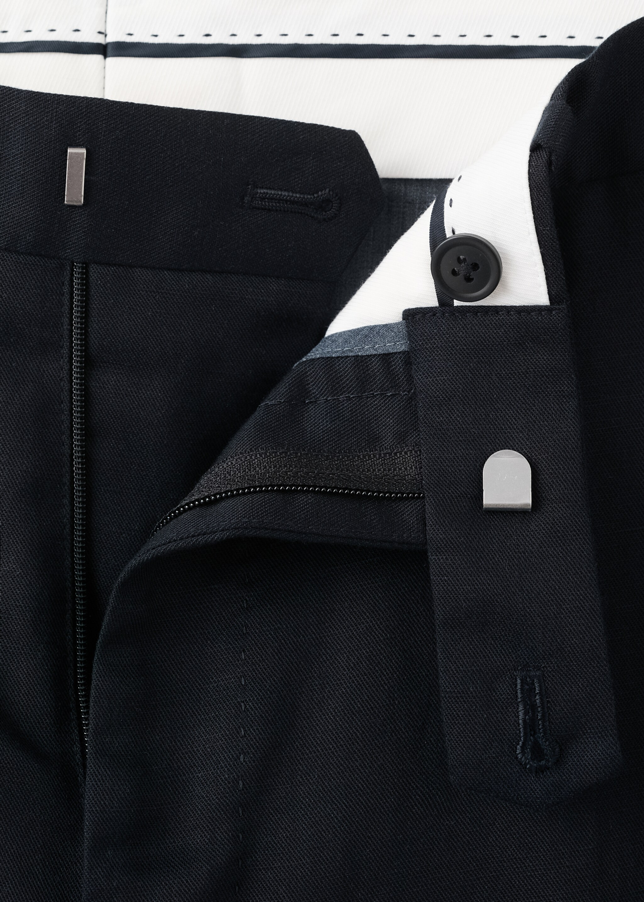 Amalfi slim fit suit trousers - Details of the article 8, Navy. Ref: 27085930-00.