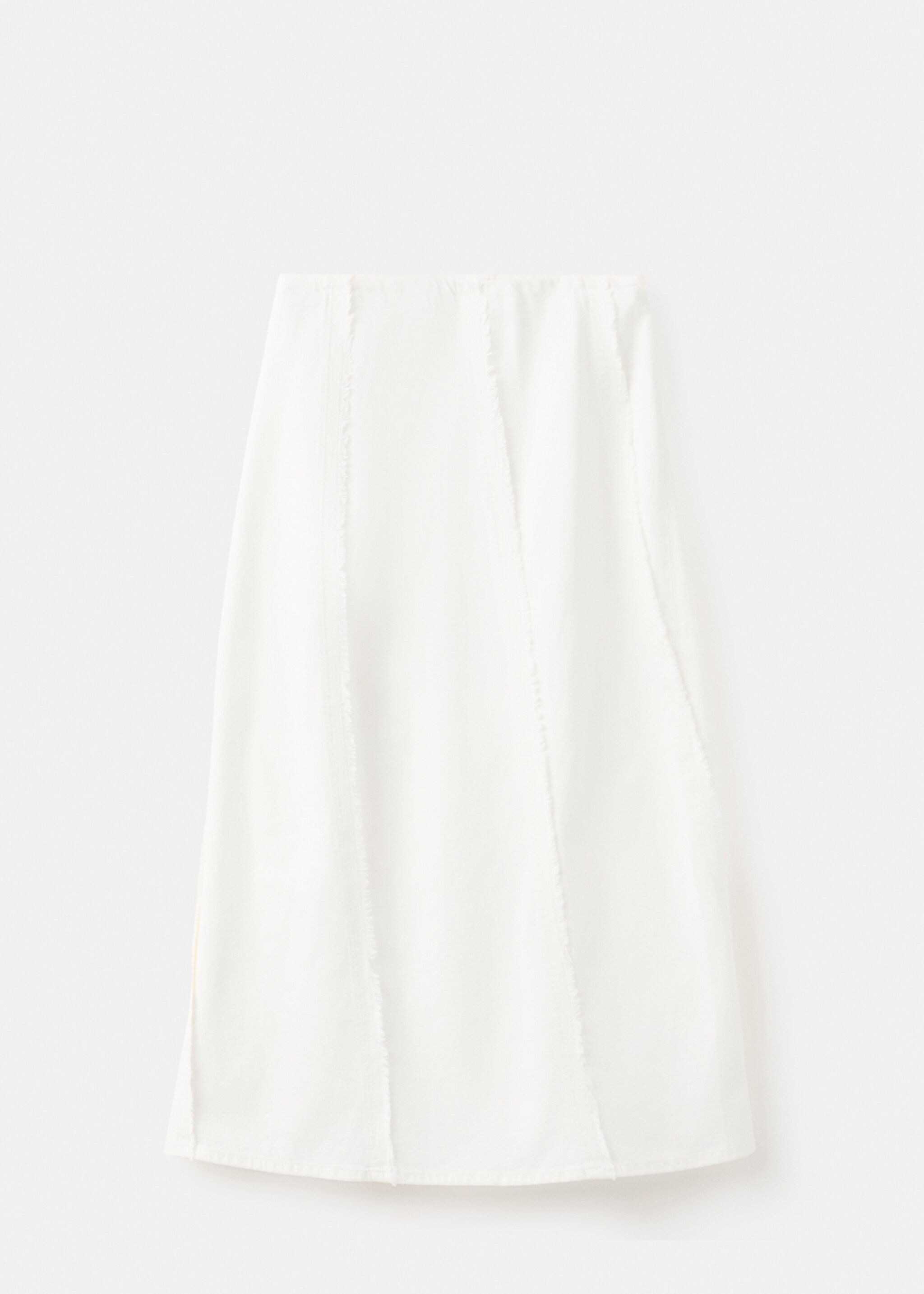 Long skirt with distressed details - Article without model, Off White. Ref: 27085931-00.