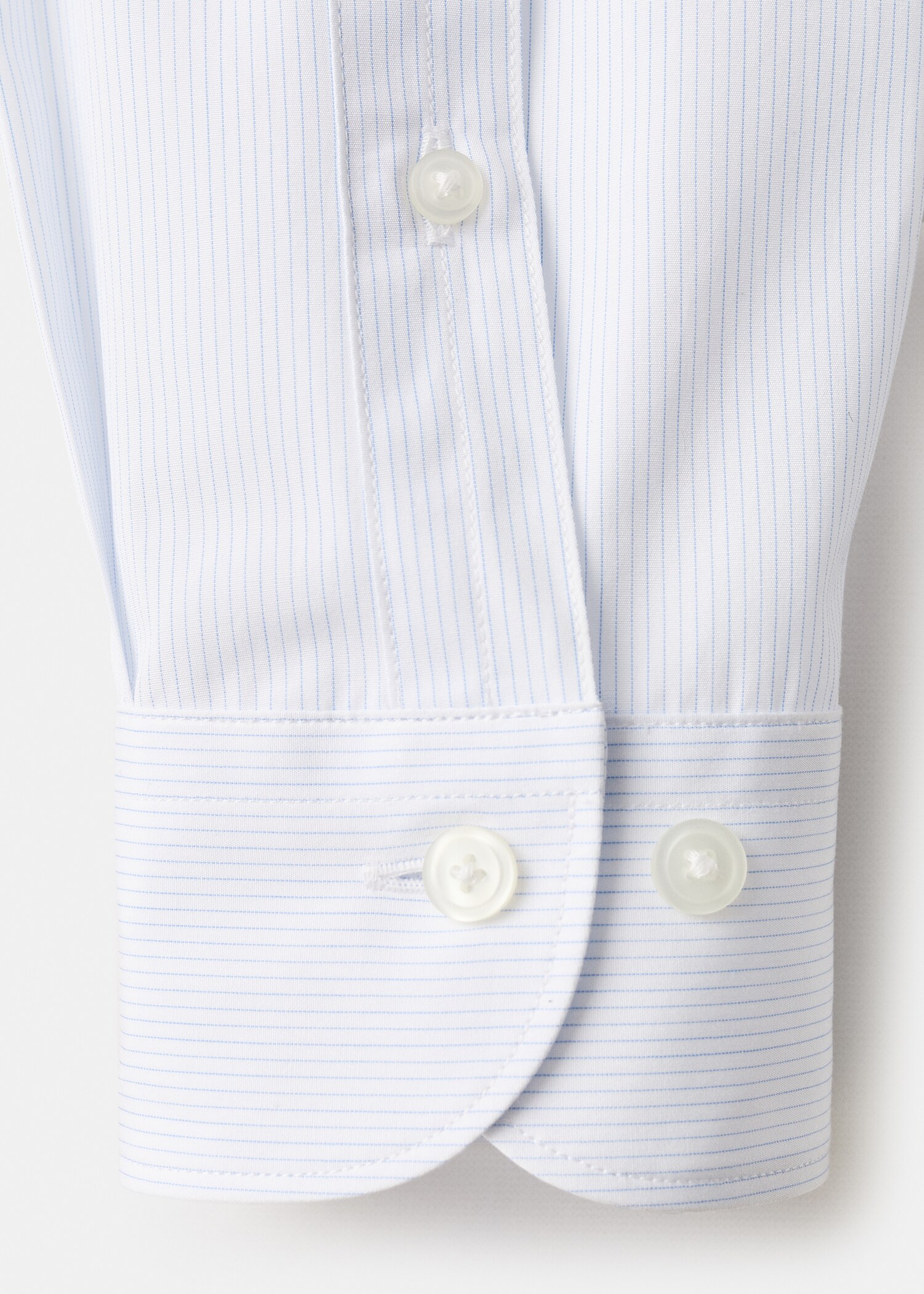 100% cotton striped slim-fit shirt - Details of the article 0