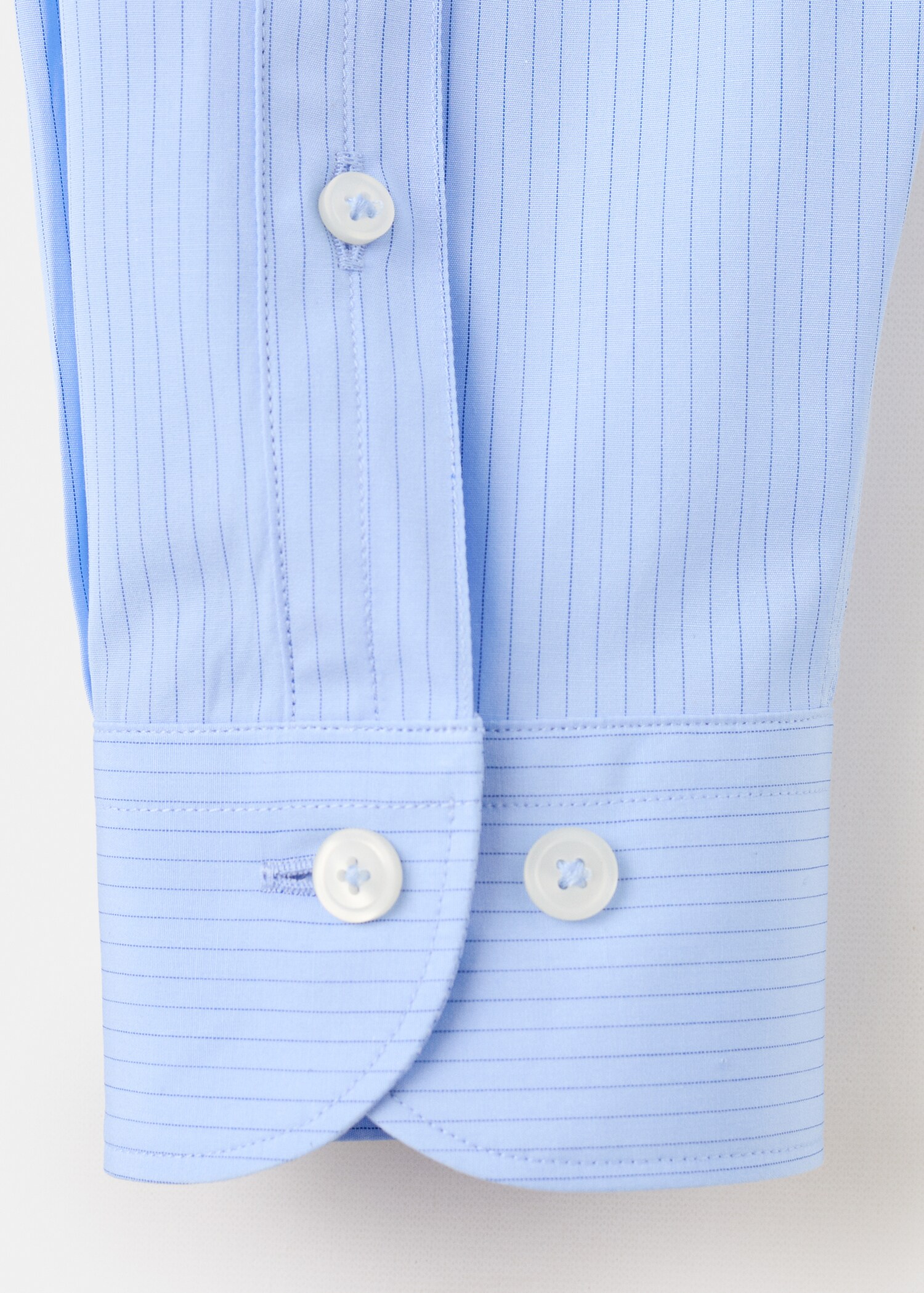 100% cotton striped slim-fit shirt - Details of the article 0