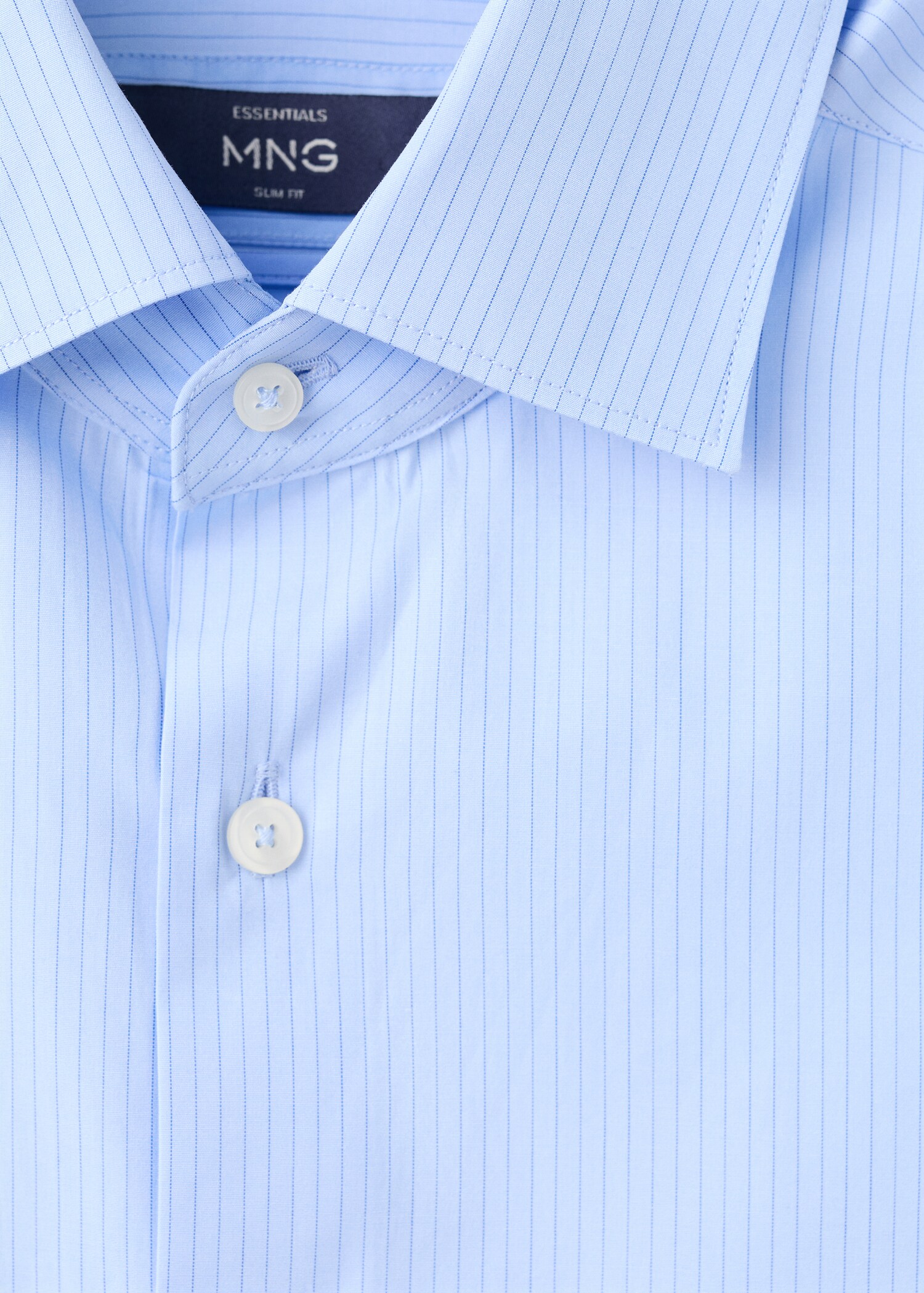 100% cotton striped slim-fit shirt - Details of the article 8