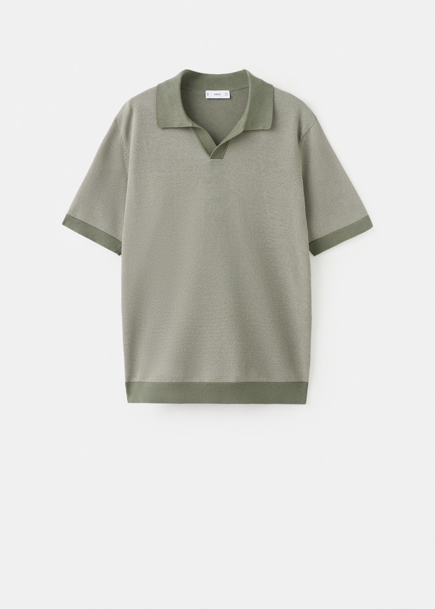 Polo aus 100% Baumwolle in kombiniertem Strick - Artikel ohne Model