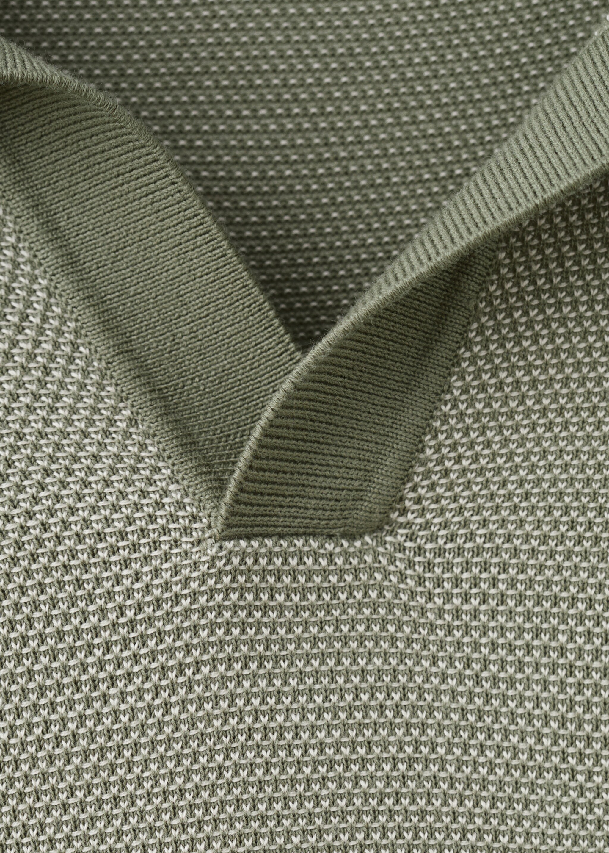 Polo 100 % coton maille combinée - Détail de l'article 8, Vert forêt. Ref: 27085936-00.