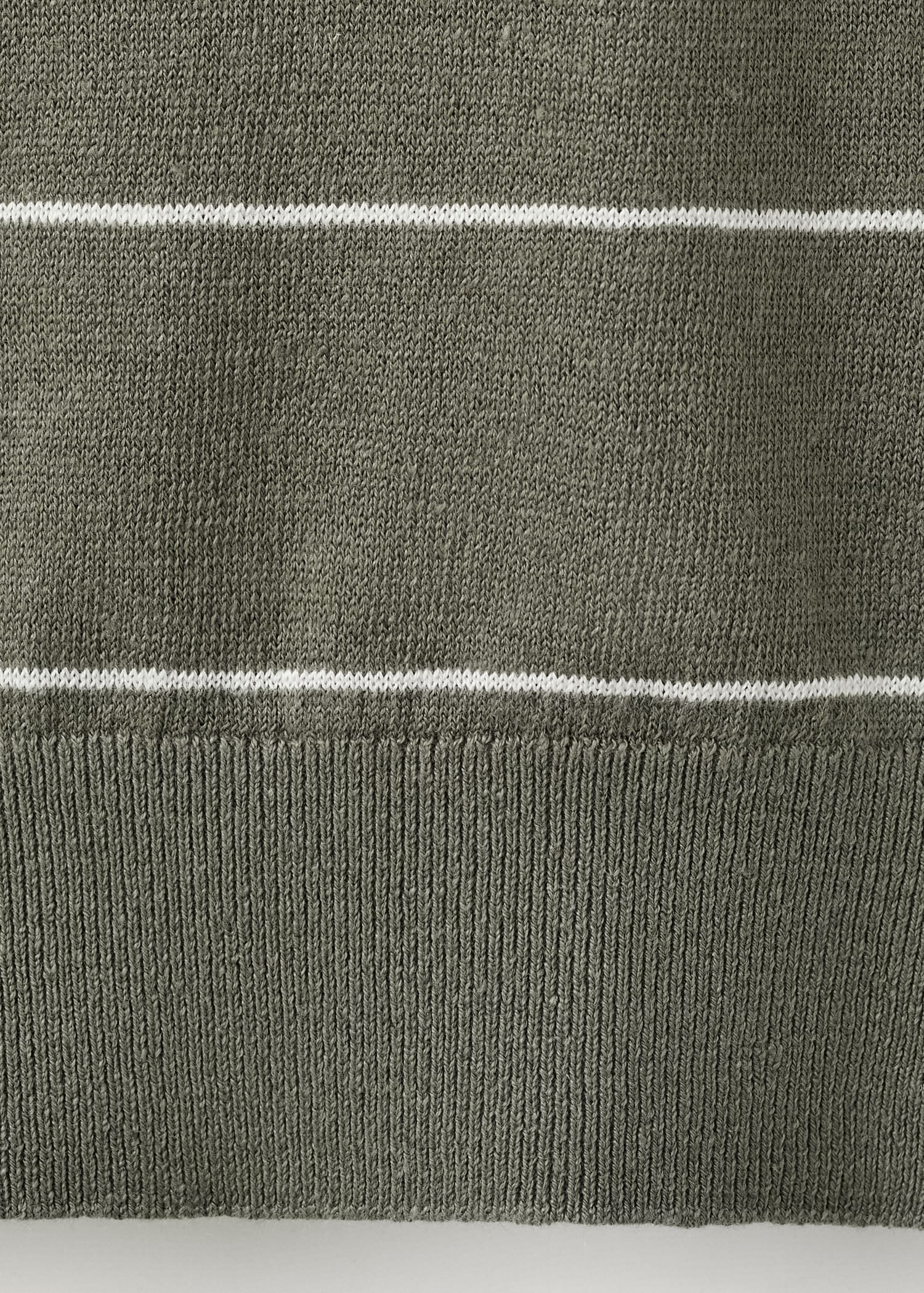 Linen blend fine knit striped jersey - Details of the article 8