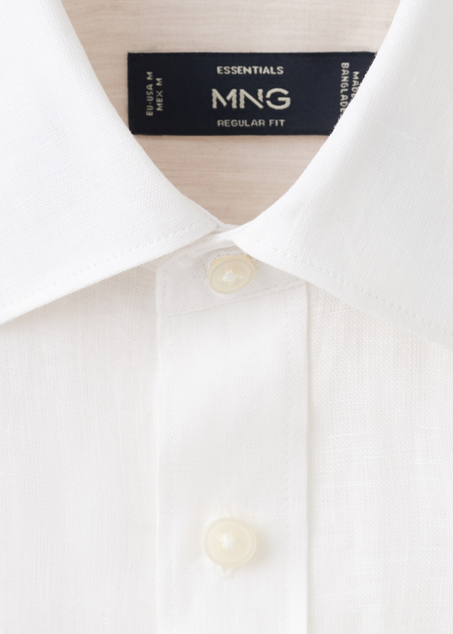 Regular-fit 100% linen shirt - Details of the article 8