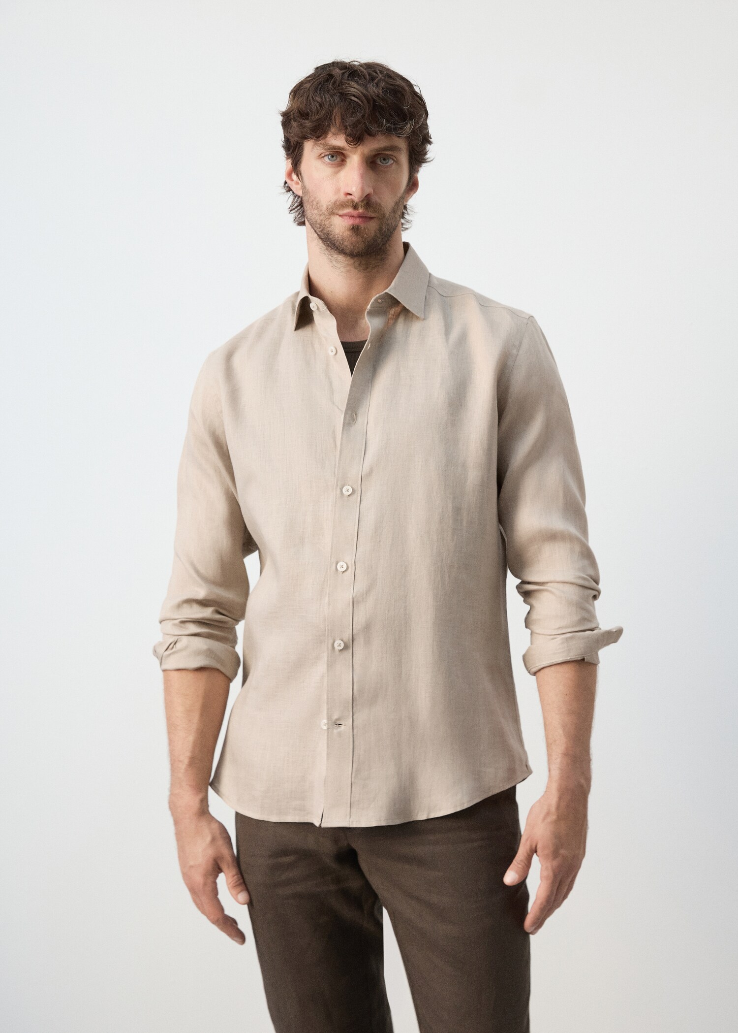 Chemise regular fit 100 % lin - Plan moyen
