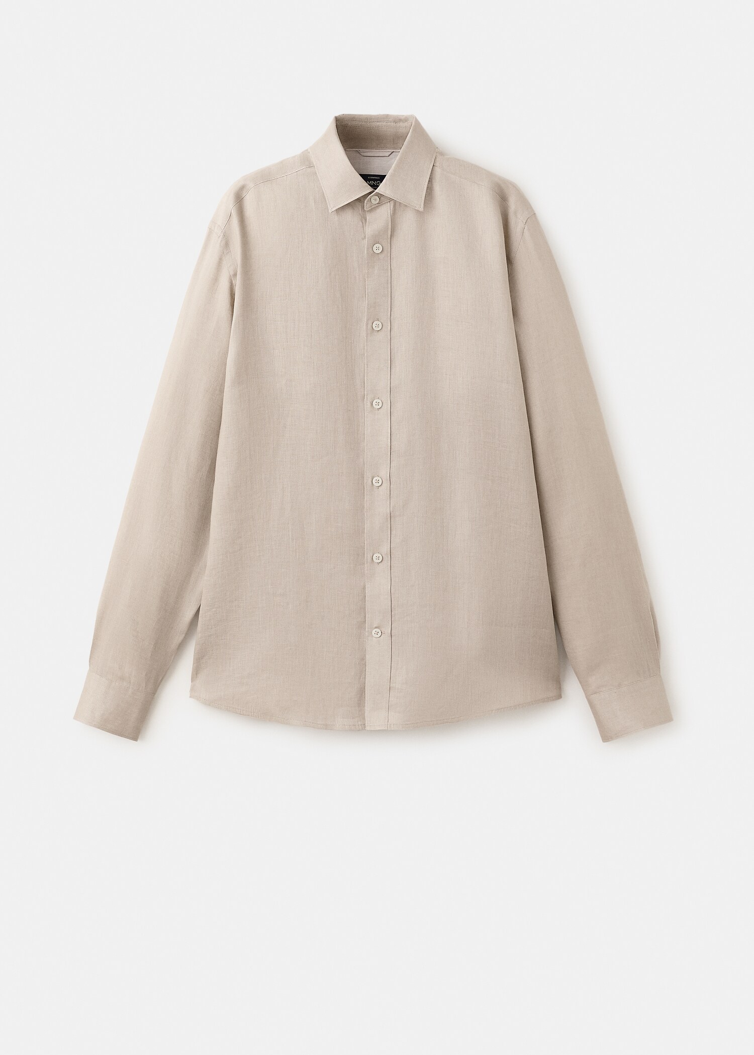 Regular-fit 100% linen shirt - Article without model