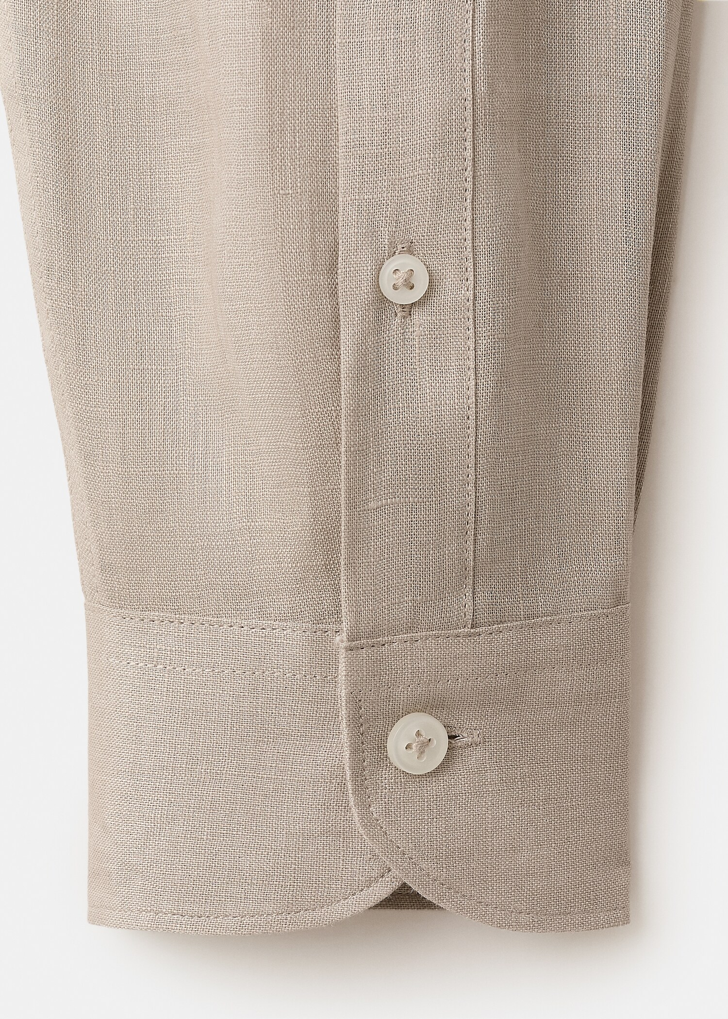 Regular-fit 100% linen shirt - Details of the article 0