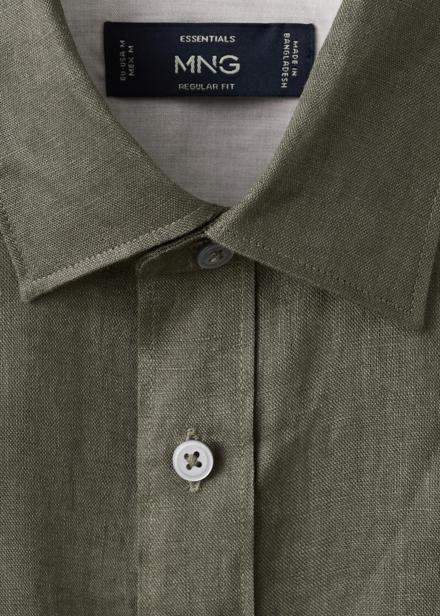 Regular-fit 100% linen shirt - Details of the article 8