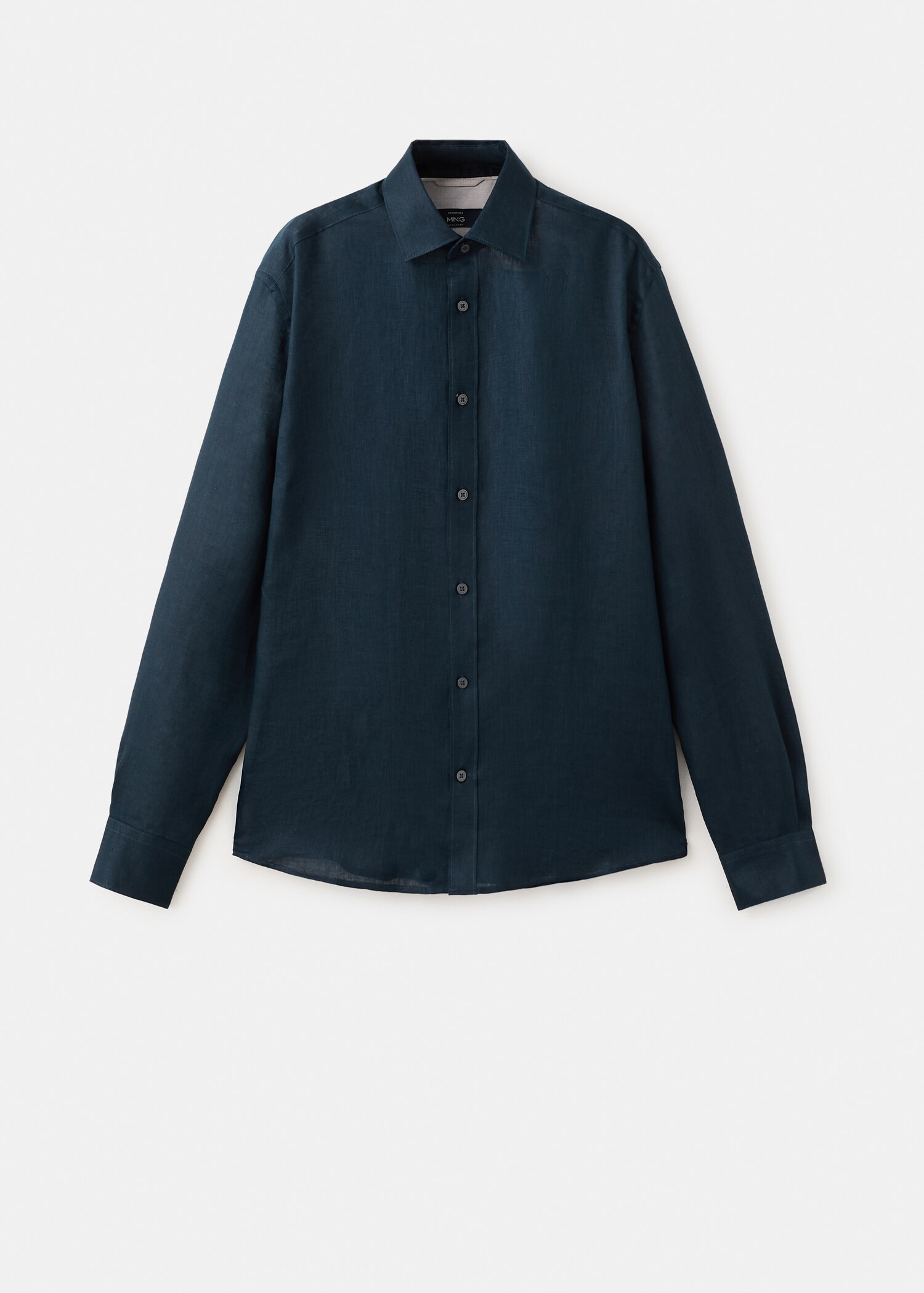 Regular-fit 100% linen shirt - Article without model