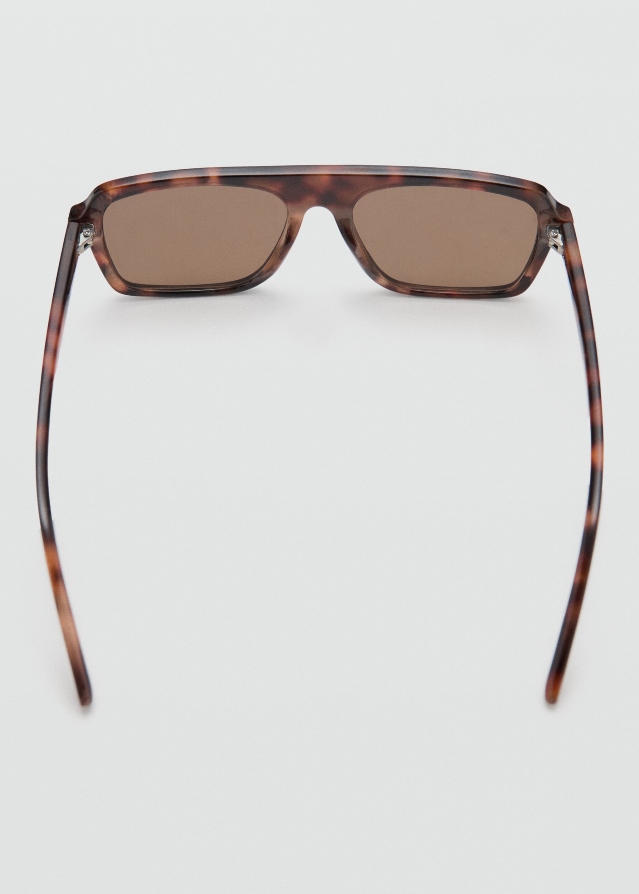 Aviator sunglasses with plastic frame - Details of the article 2, Chocolate. Ref: 27085947-00.