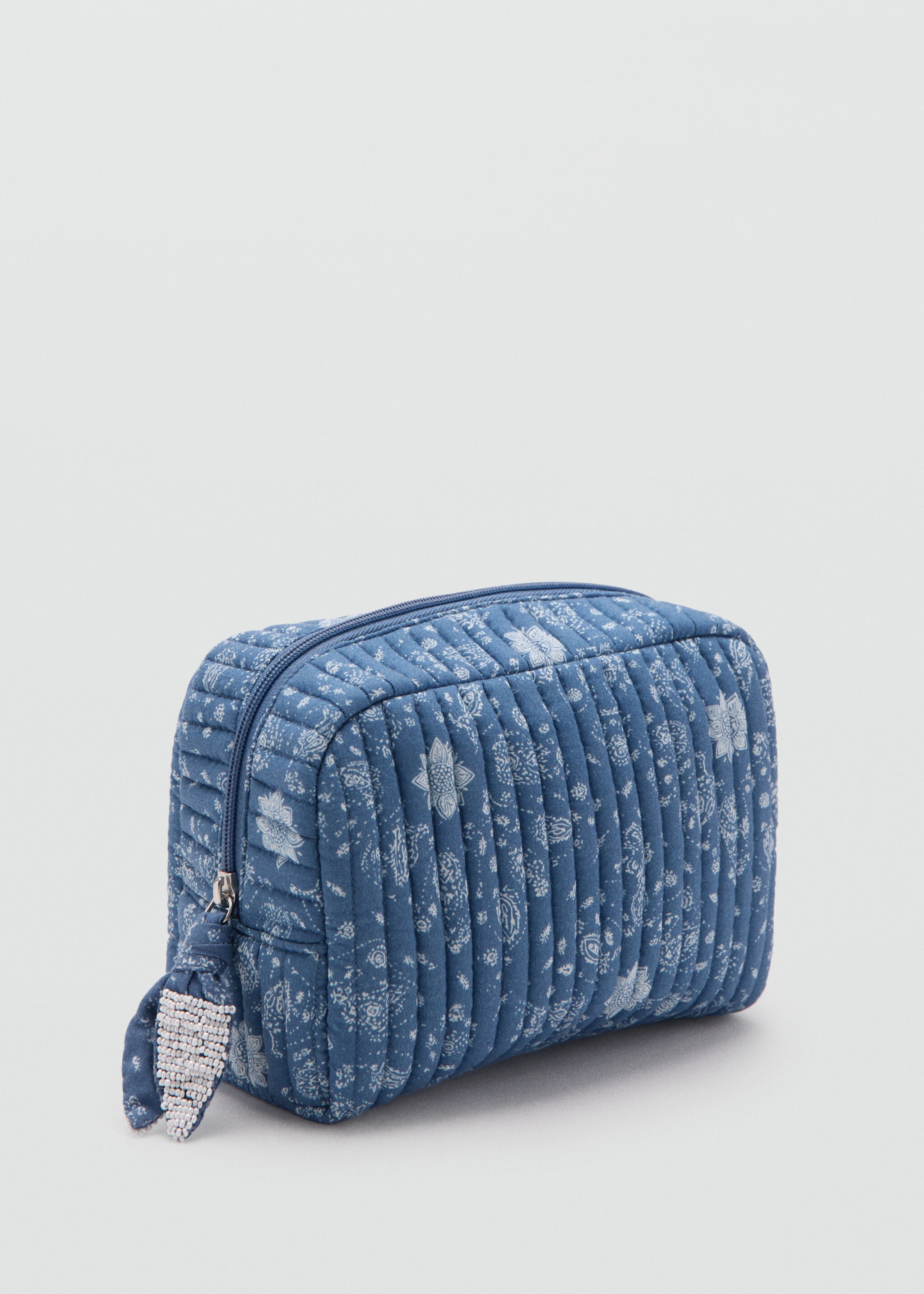 플로럴 프린트 백 - 중간 평면도, 블루. Ref: 27085949-00.