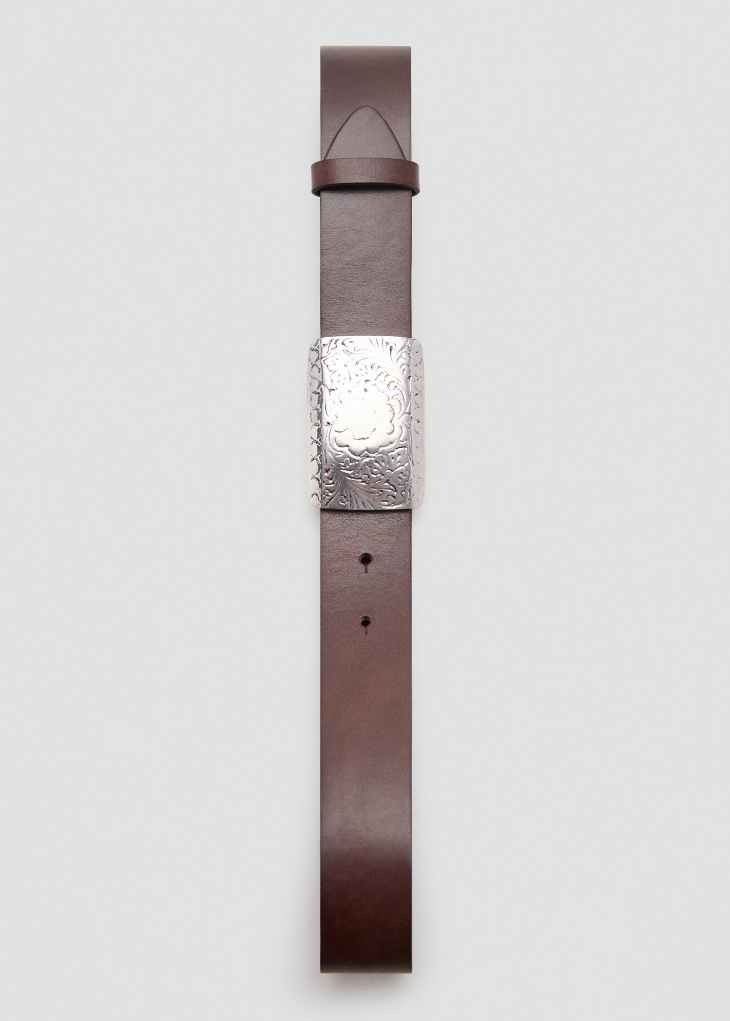 Engraved buckle leather belt - Details of the article 2