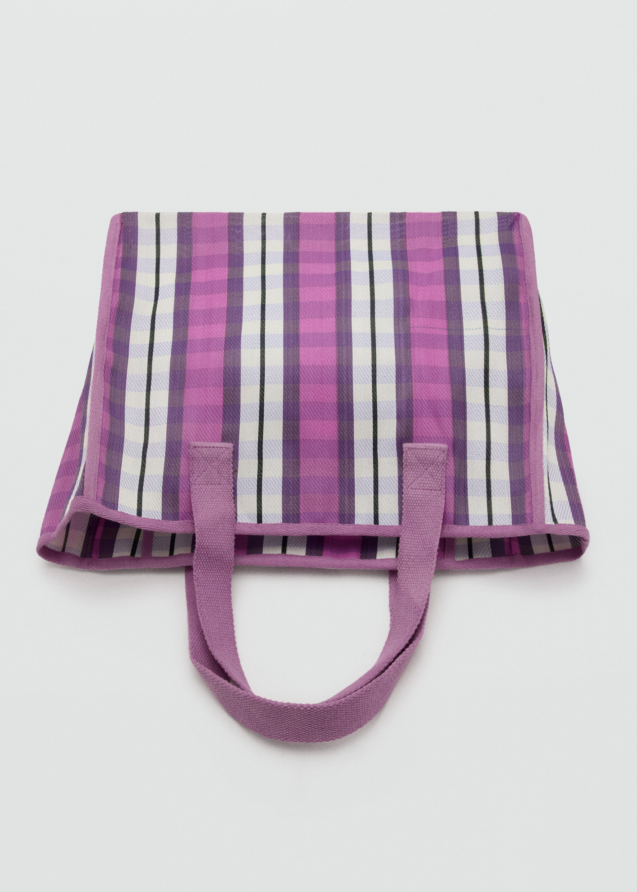 Printed tote bag - Details of the article 2, Lilac. Ref: 27085955-00.