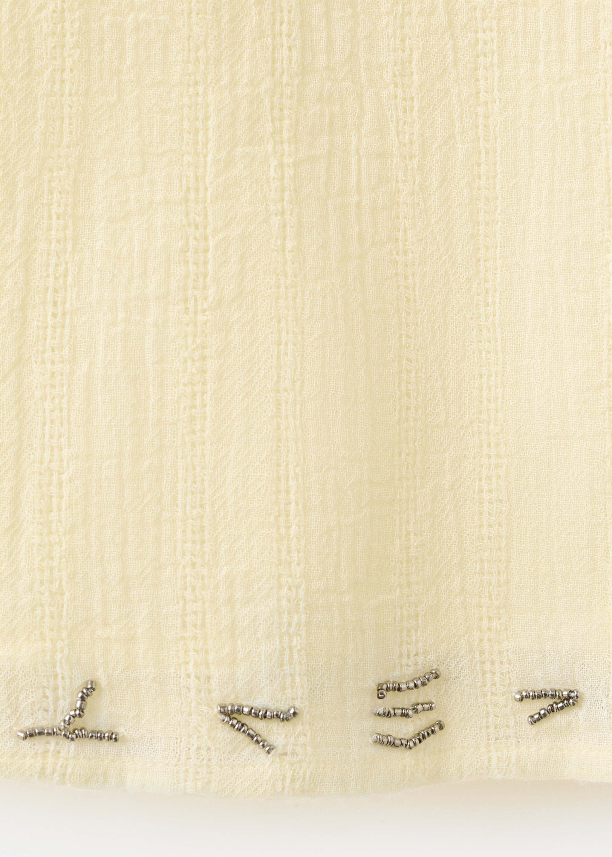 Bead detail blouse - Details of the article 0, Yellow. Ref: 27085956-00.