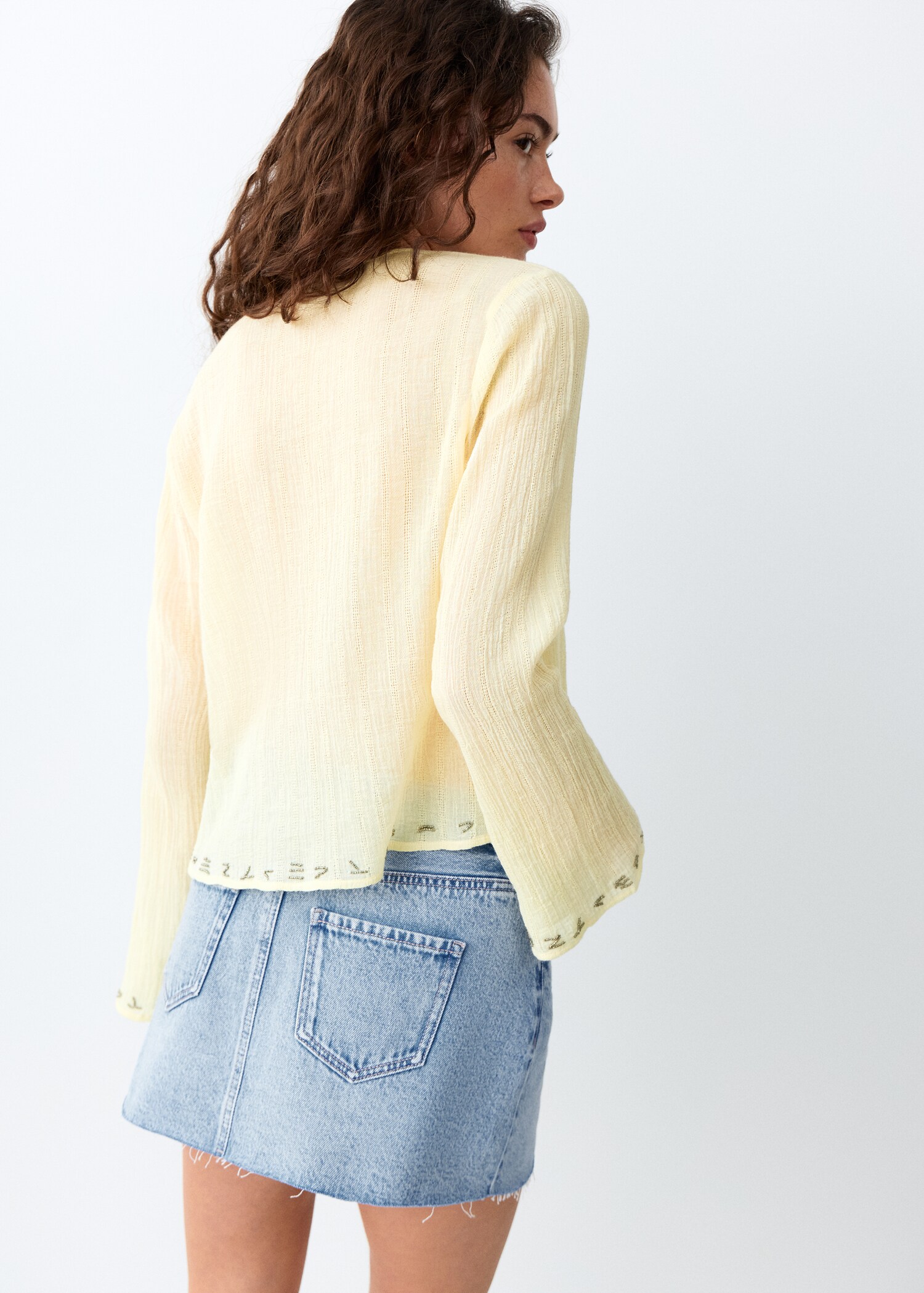 Bead detail blouse - Reverse of the article